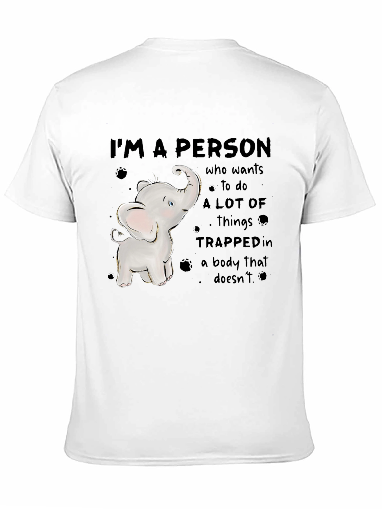 Elephant Person T-Shirt - Trapped in Body Design