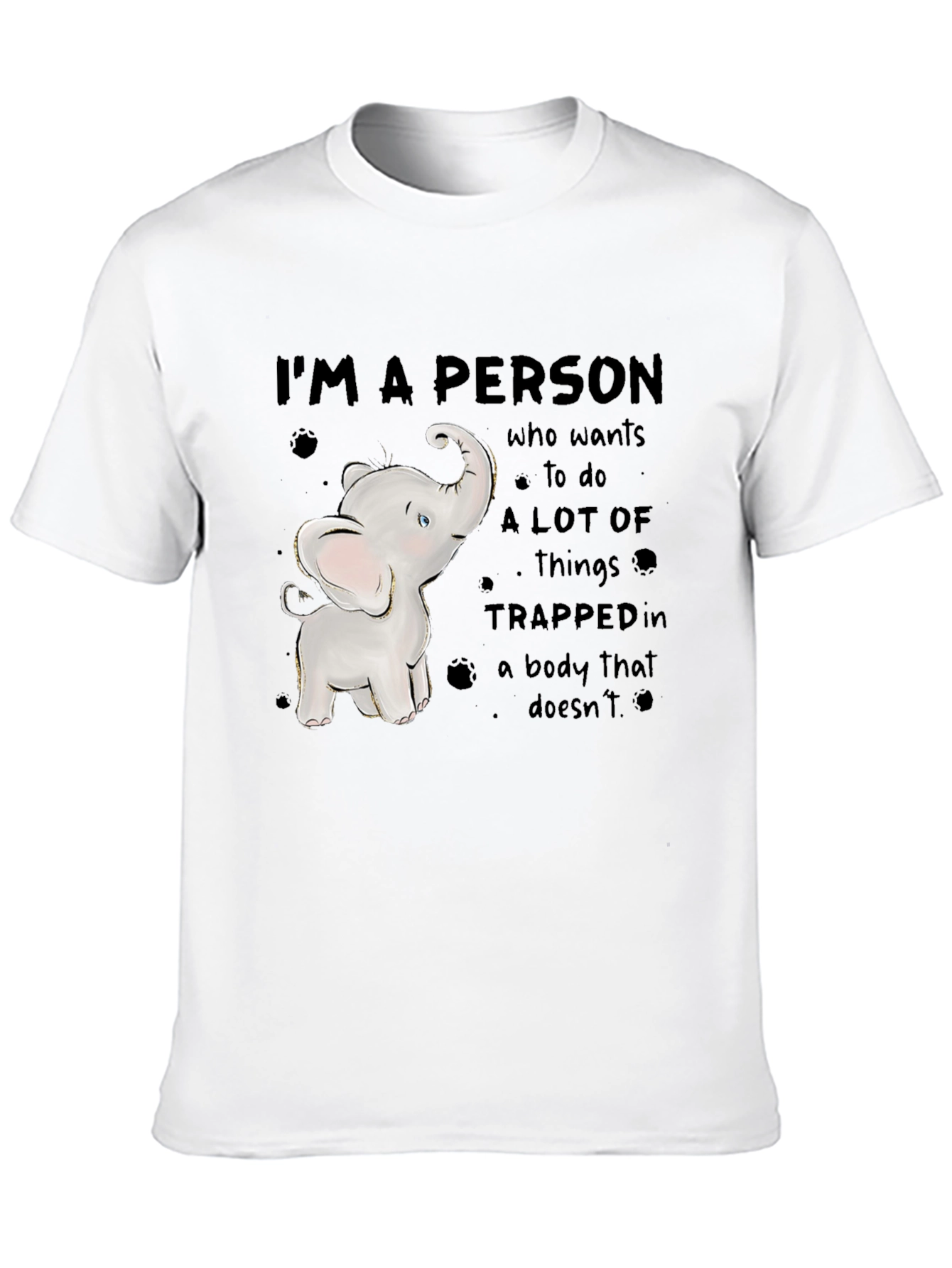 Elephant Person T-Shirt - Trapped in Body Design