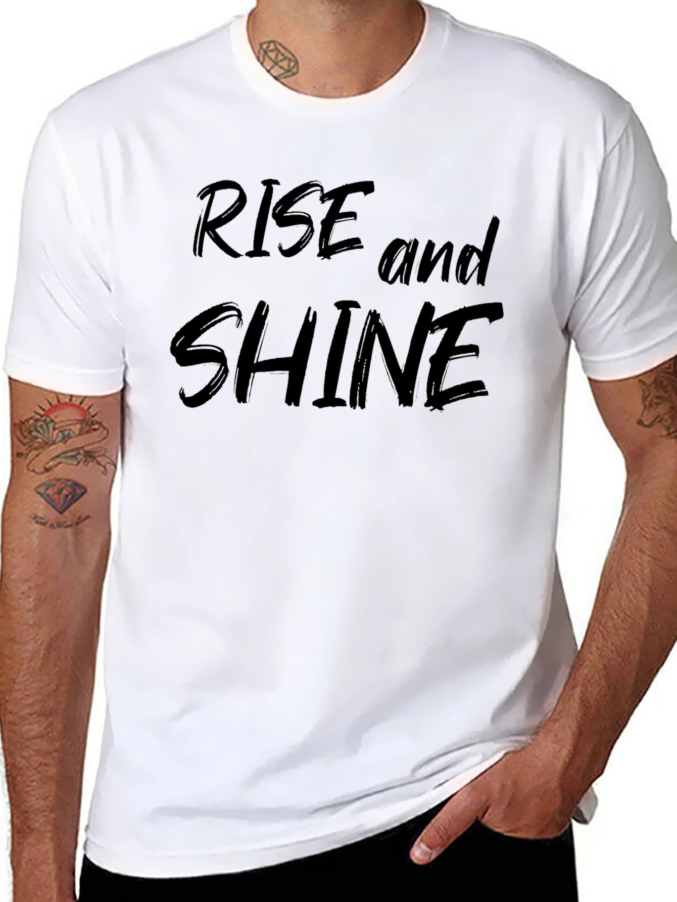 Rise and Shine Graphic Tee - Stylish Black T-Shirt