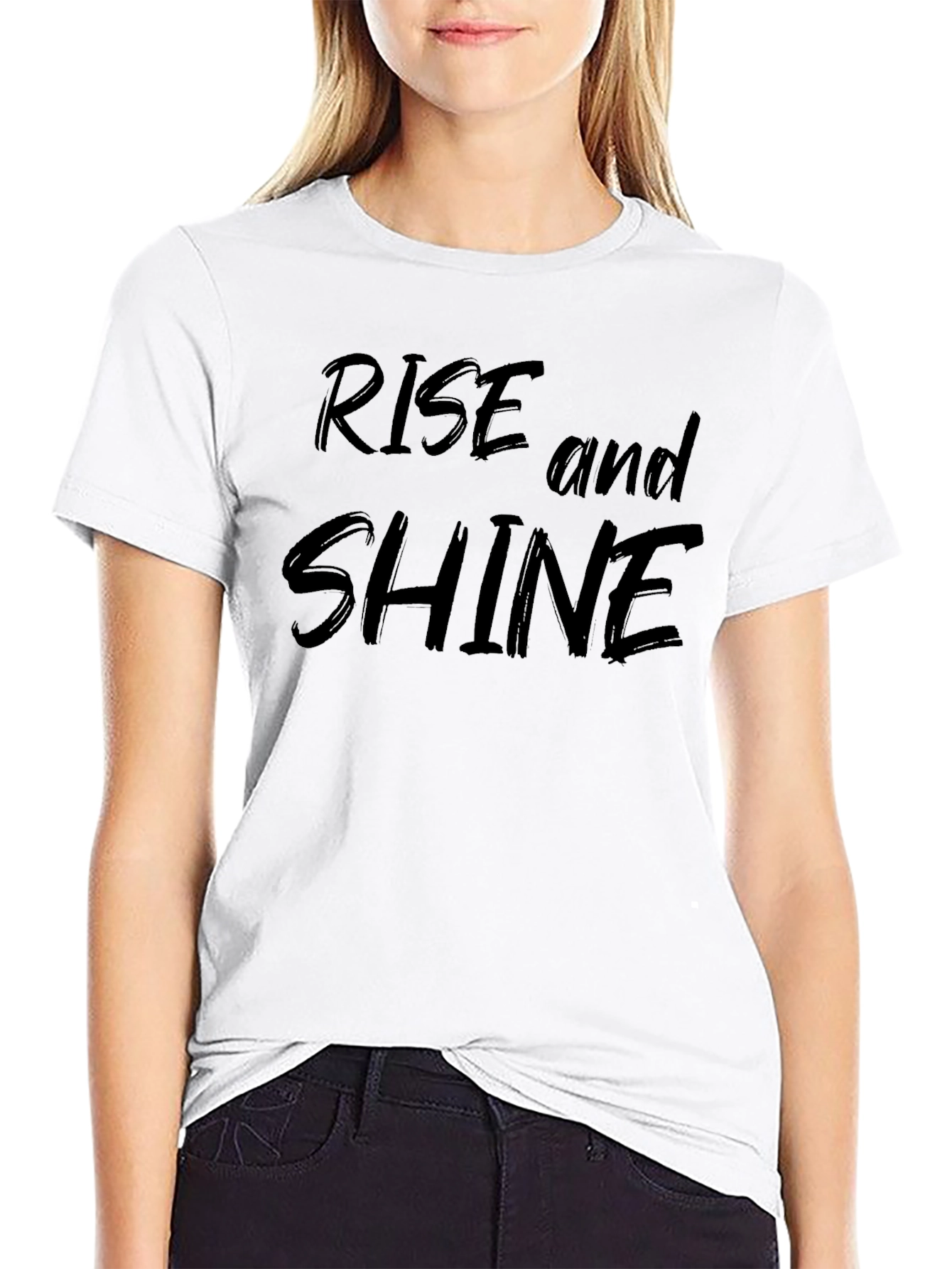 Rise and Shine Graphic Tee - Stylish Black T-Shirt