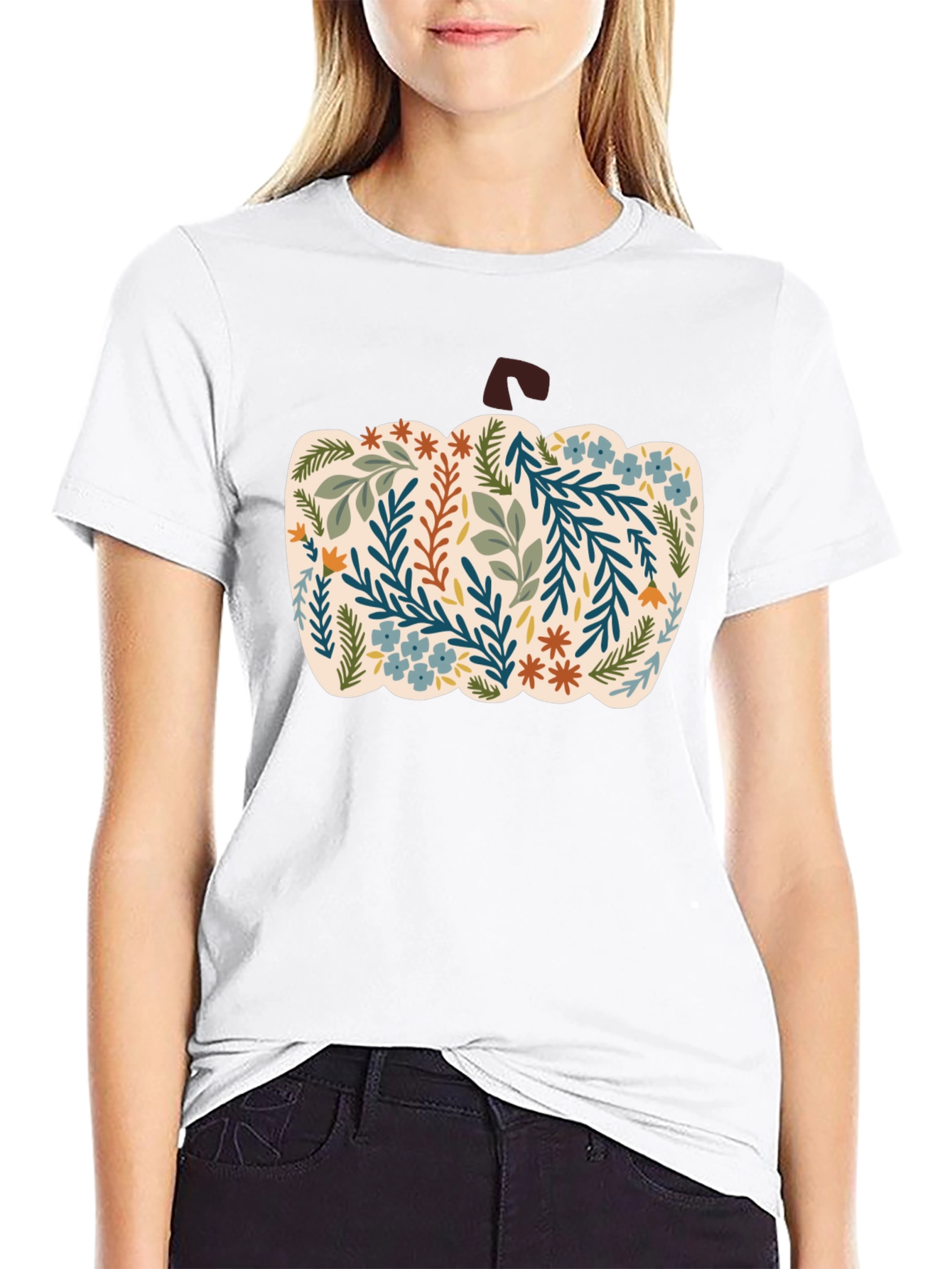 Floral Pumpkin Graphic Tee
