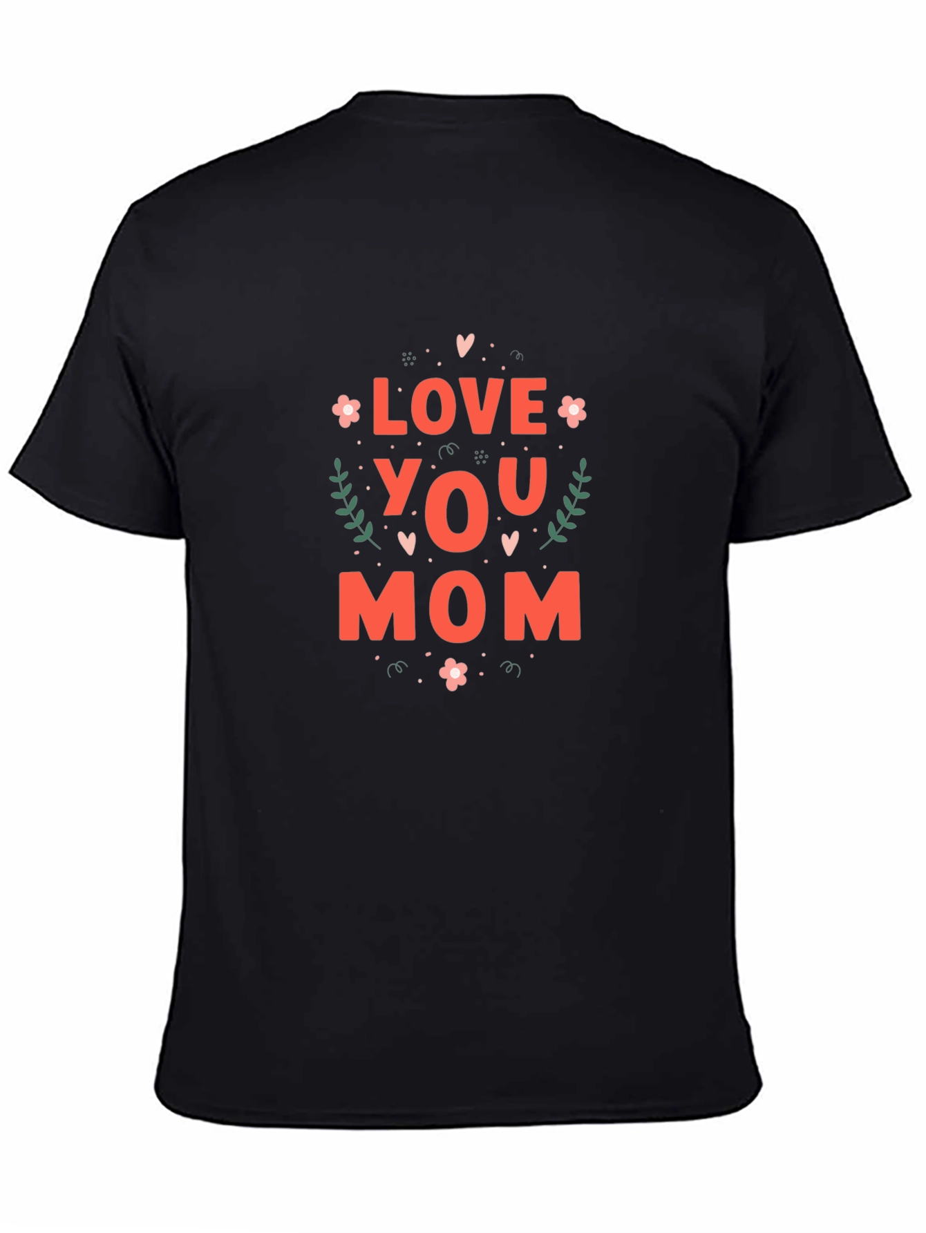 Love You Mom Graphic T-Shirt - Black