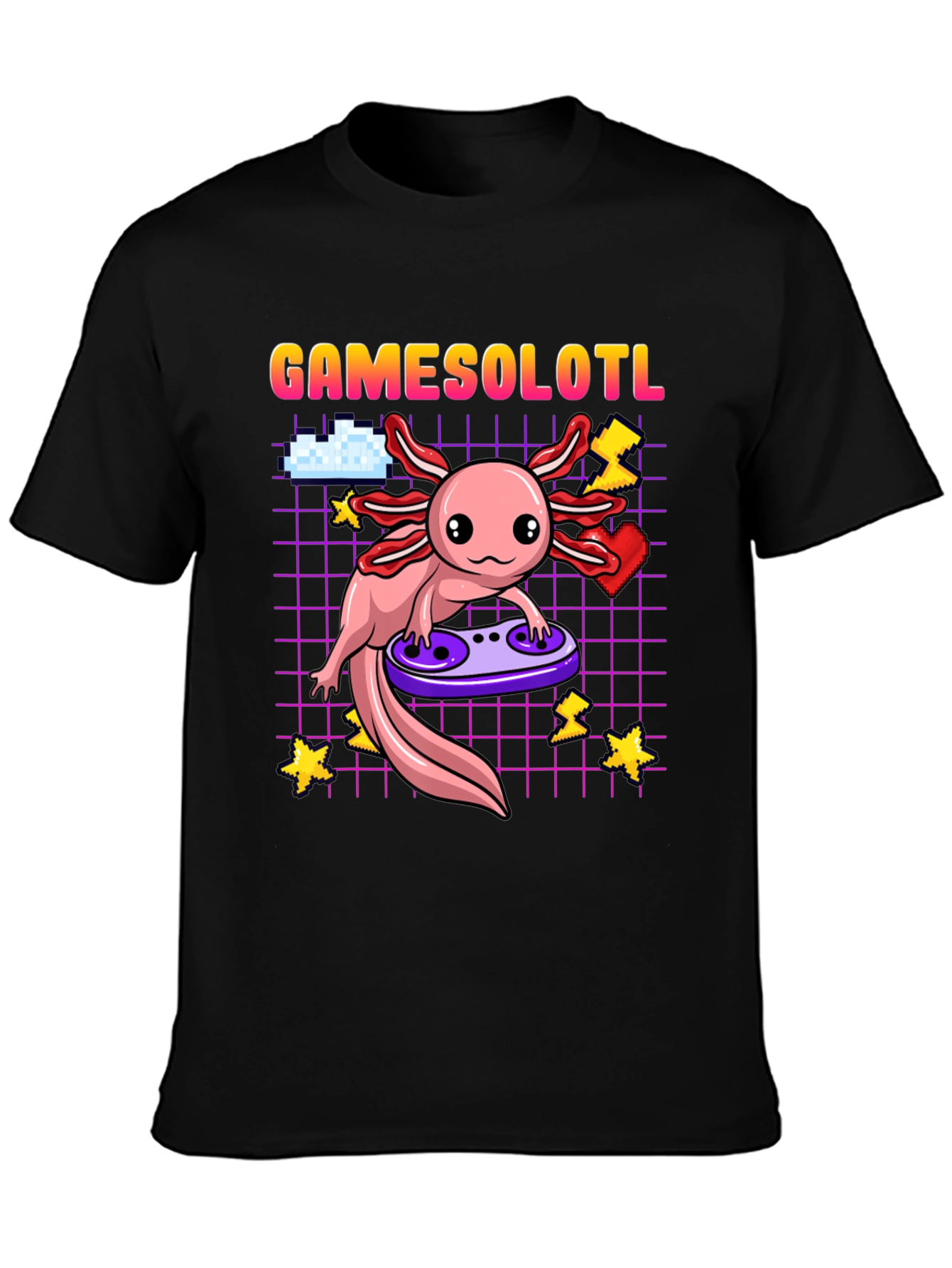 Gamesolotl T-Shirt Axolotl Gamer