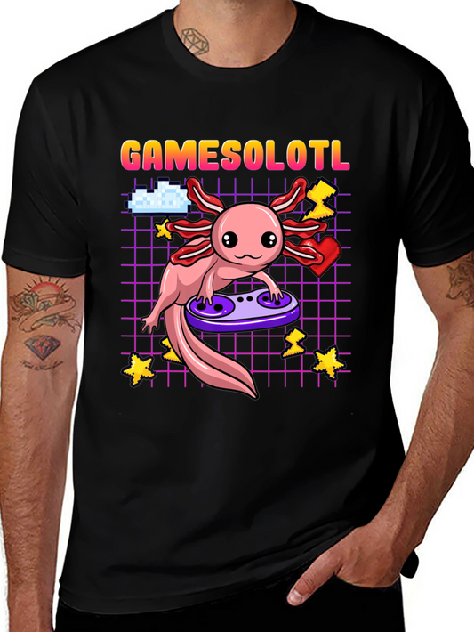 Gamesolotl T-Shirt Axolotl Gamer