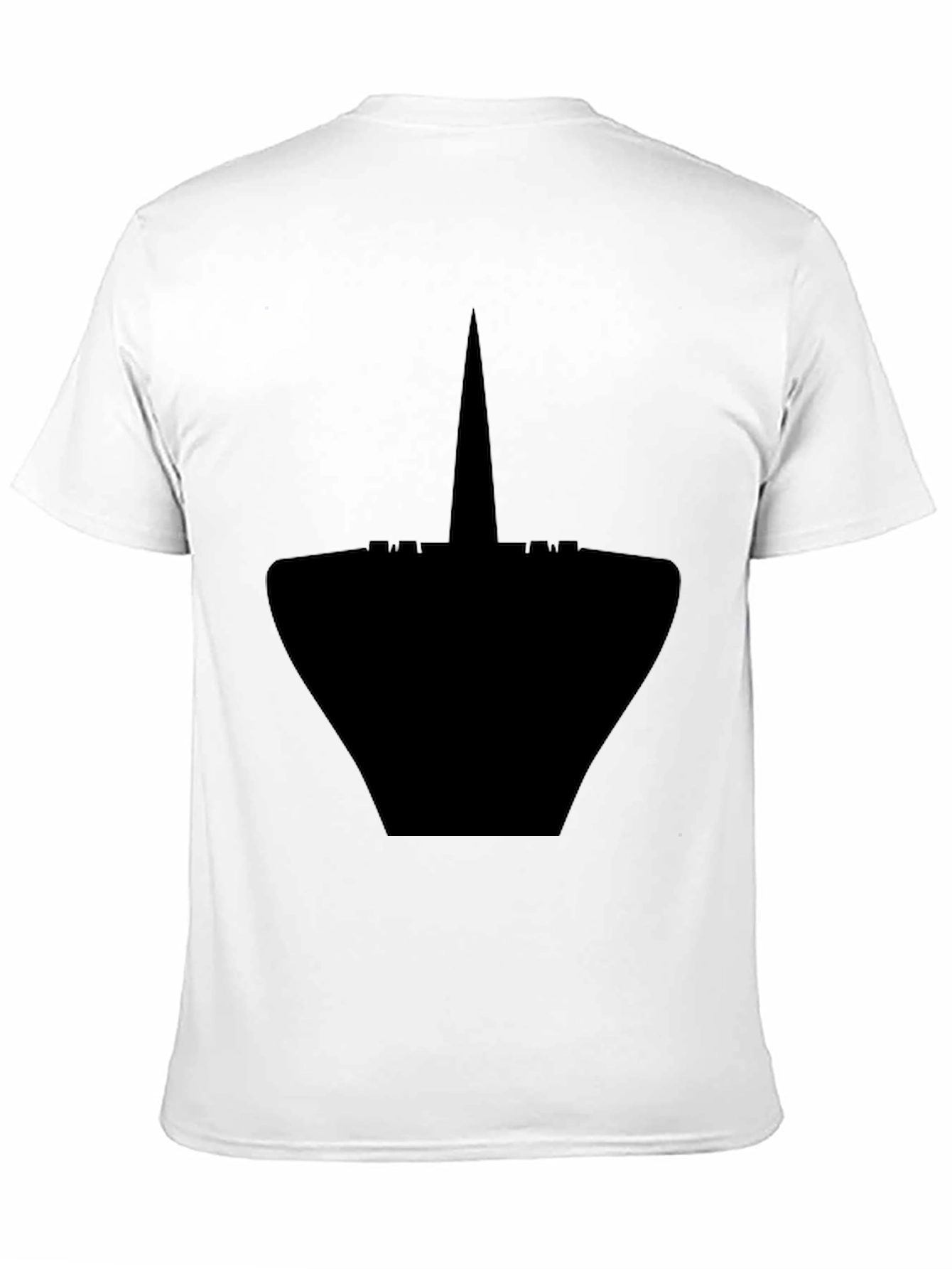 Mens Black Graphic Tee - Modern Silhouette