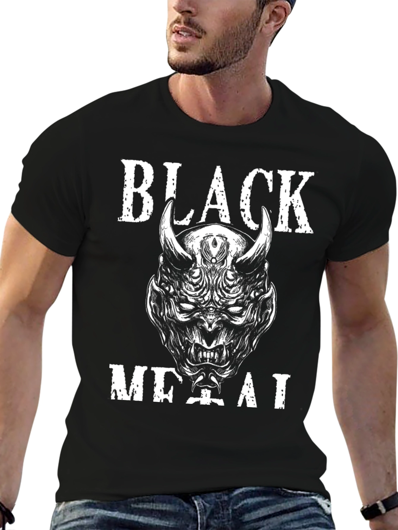 Black Metal Graphic Tee - Devil Design