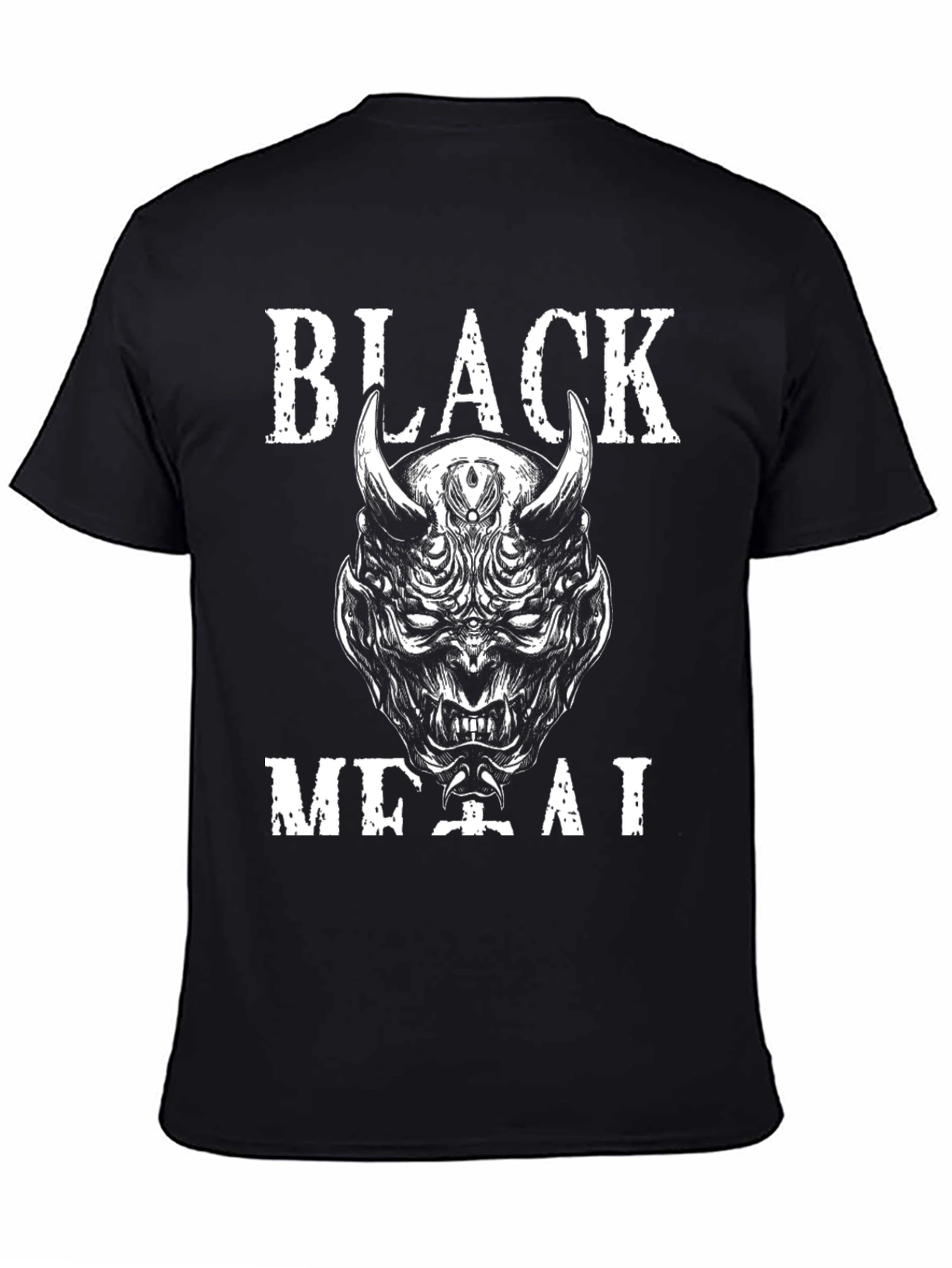 Black Metal Graphic Tee - Devil Design