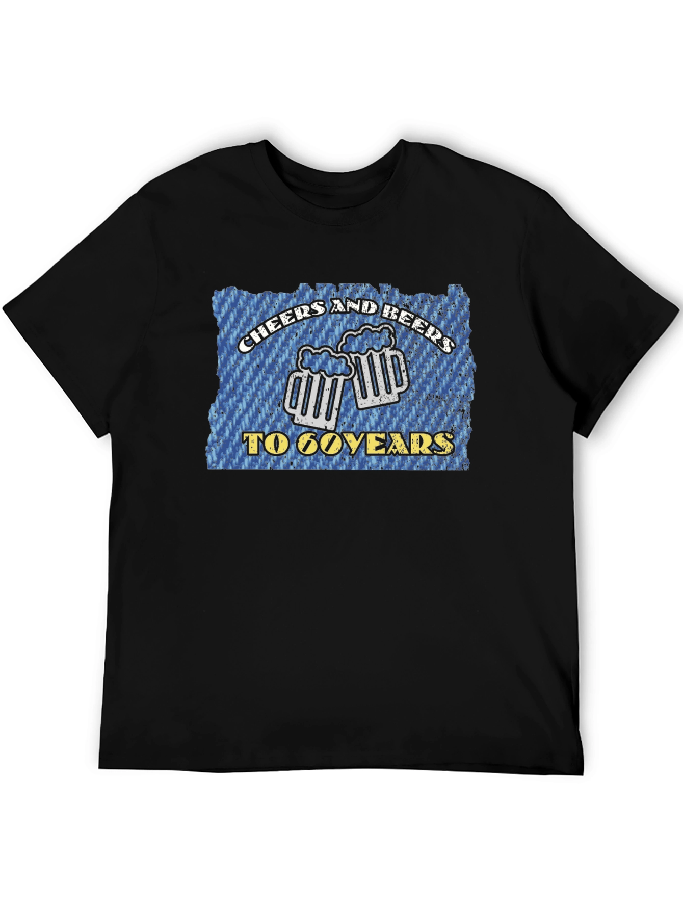 Cheers and Beers to 60 Years Black T-Shirt