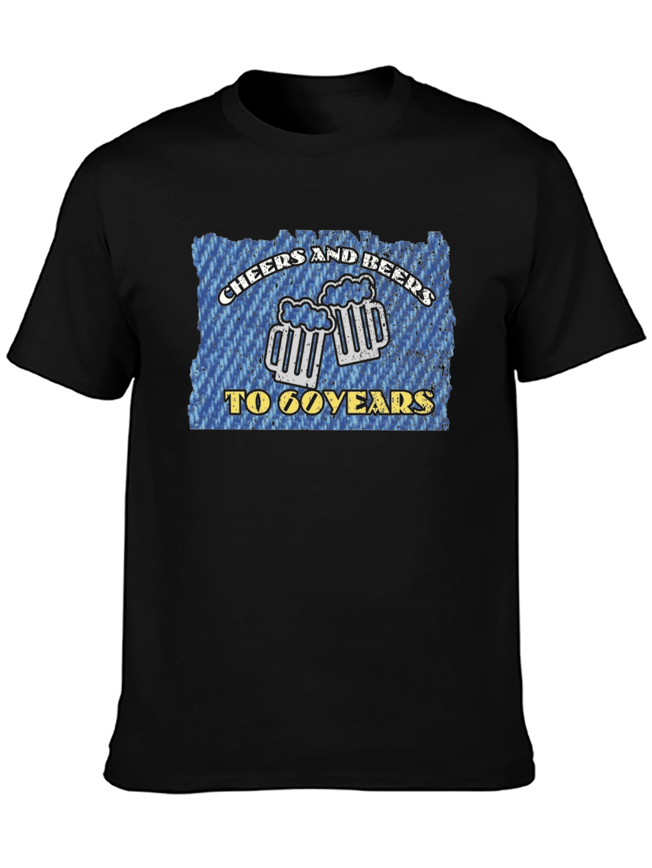 Cheers and Beers to 60 Years Black T-Shirt