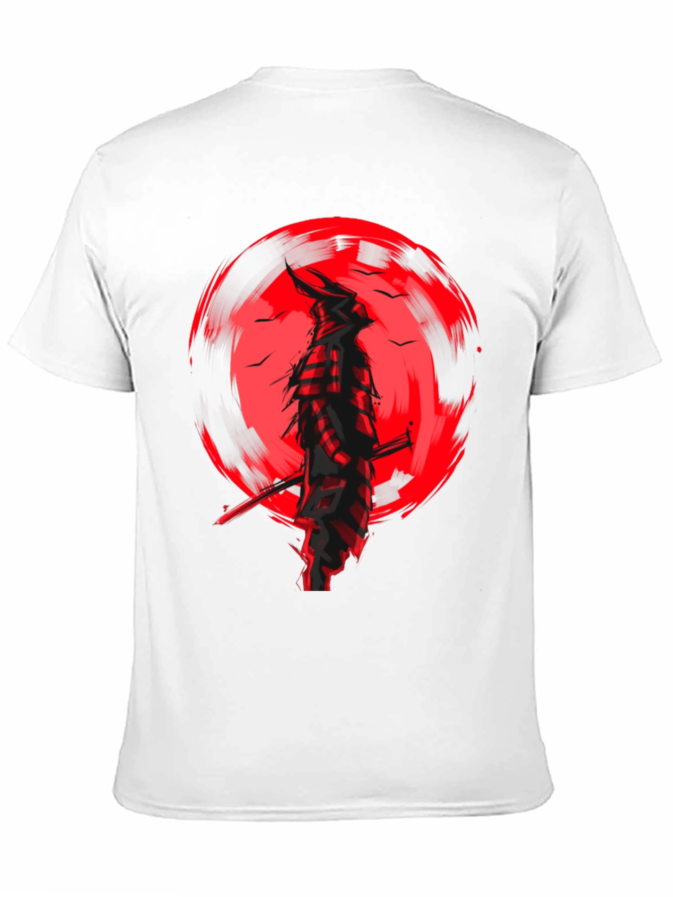 Samurai Graphic T-Shirt - Black Cotton Blend