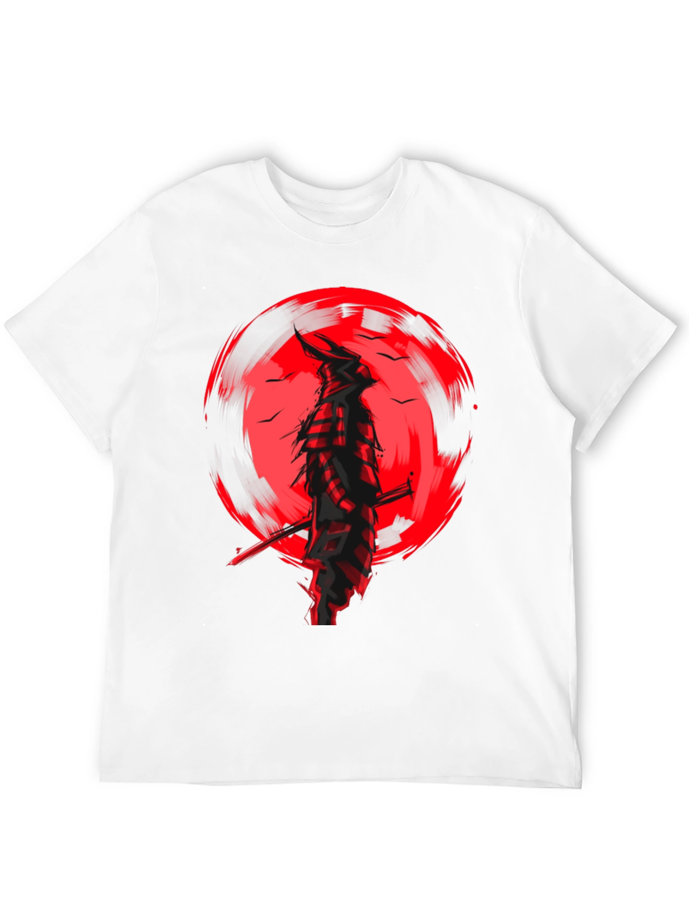 Samurai Graphic T-Shirt - Black Cotton Blend