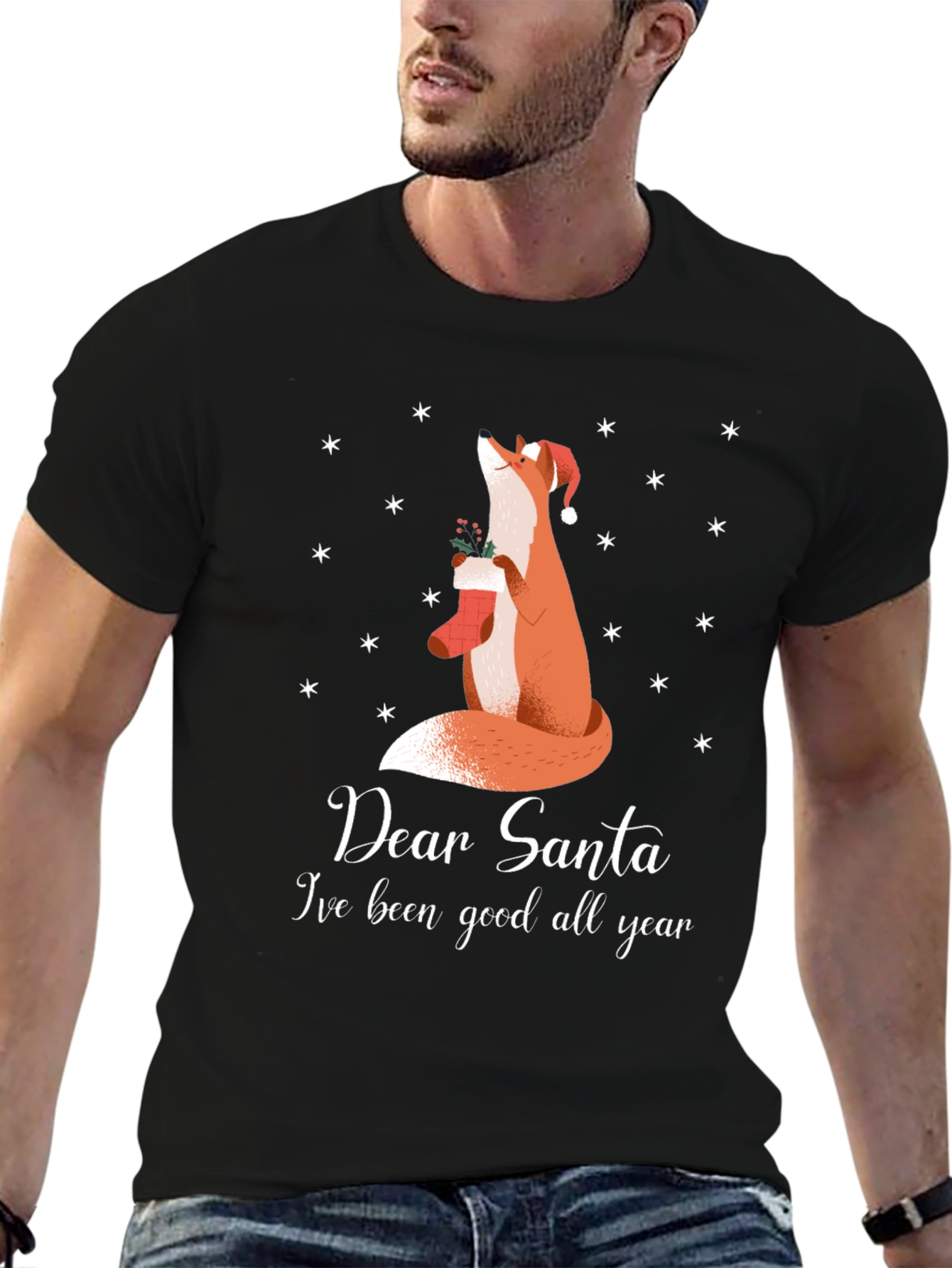 Dear Santa Fox Christmas T-Shirt - Good All Year