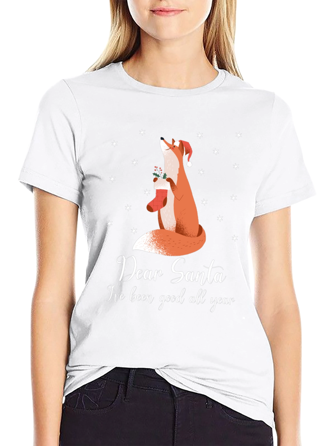Dear Santa Fox Christmas T-Shirt - Good All Year