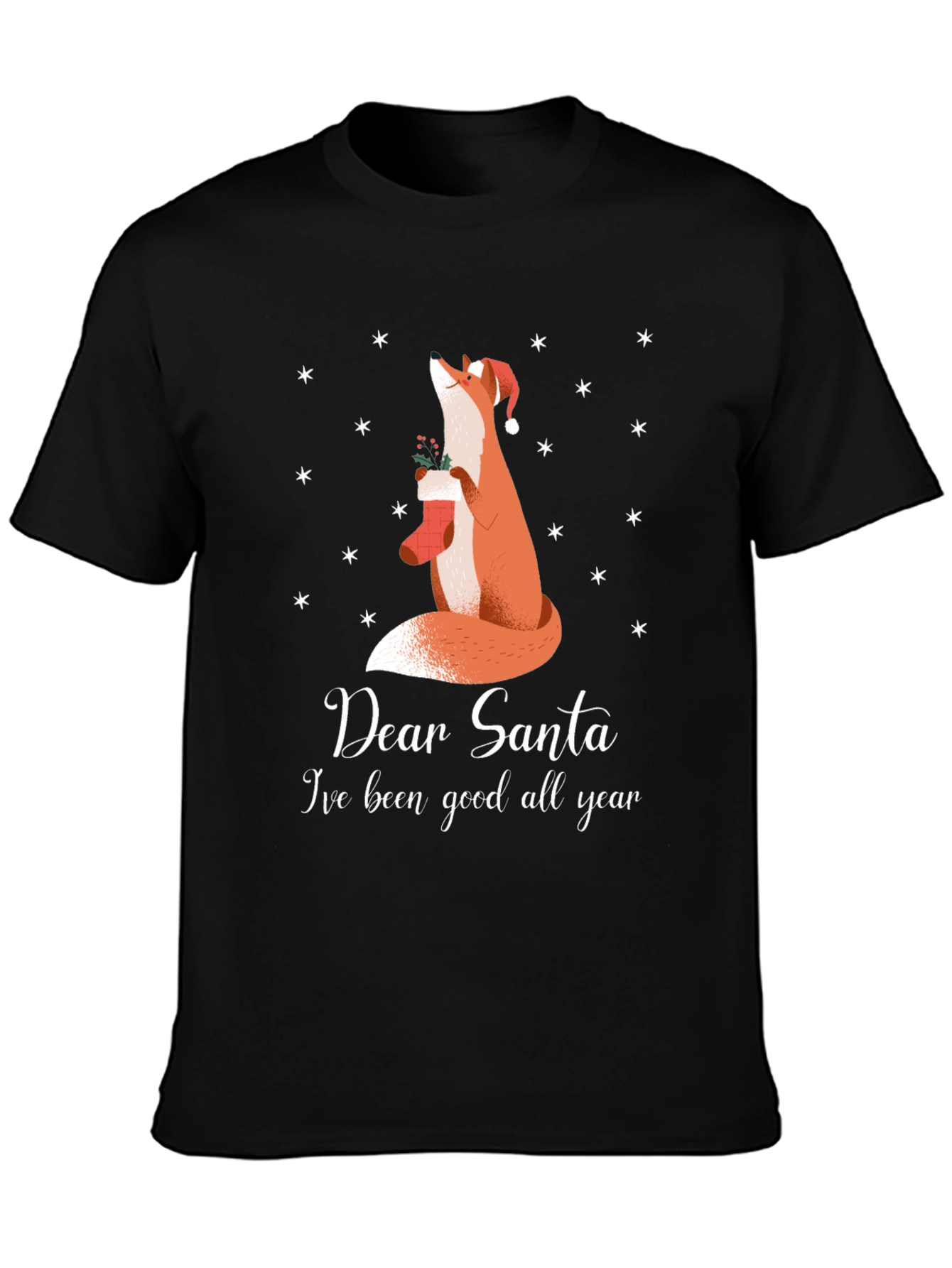 Dear Santa Fox Christmas T-Shirt - Good All Year