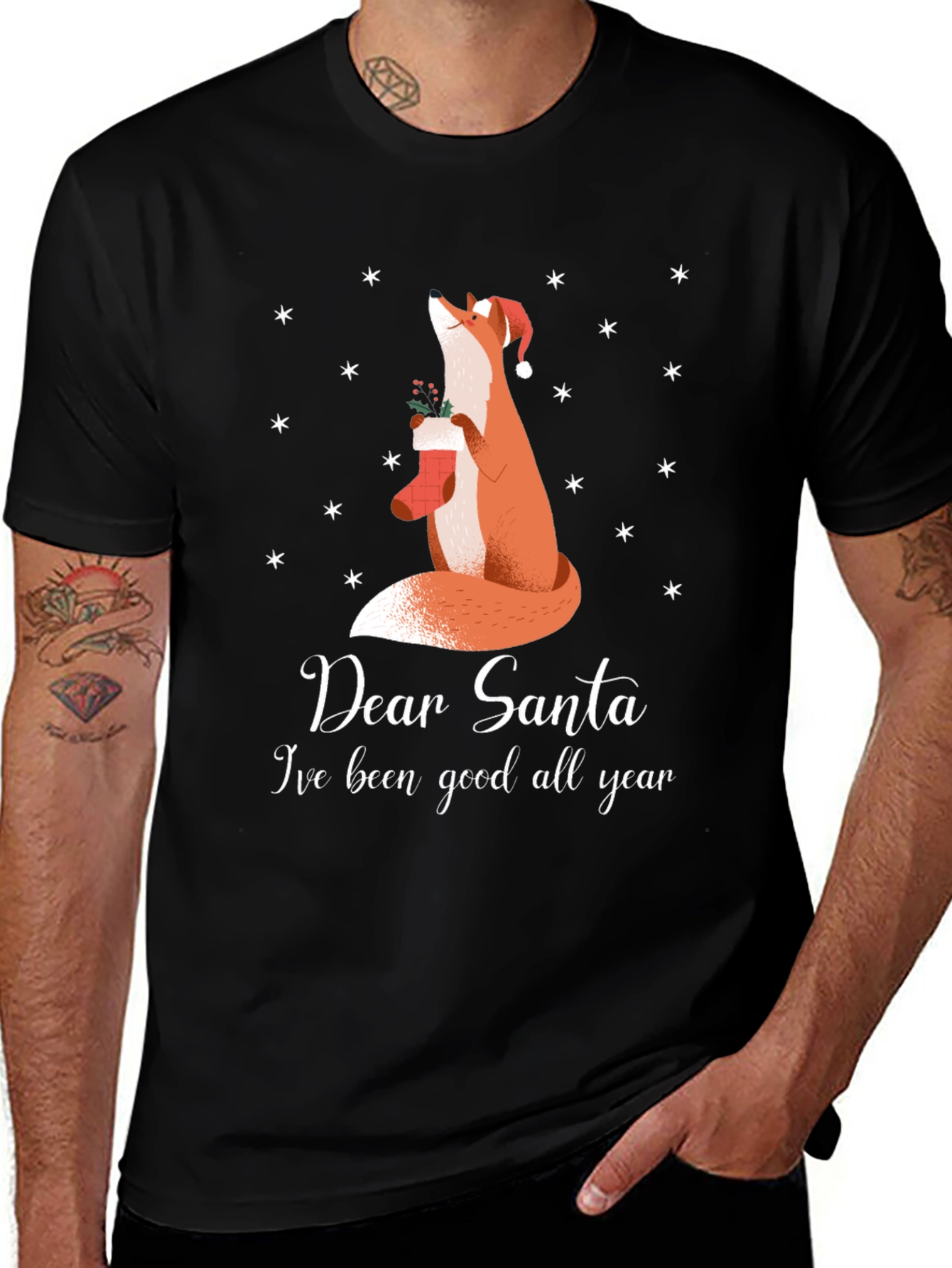 Dear Santa Fox Christmas T-Shirt - Good All Year