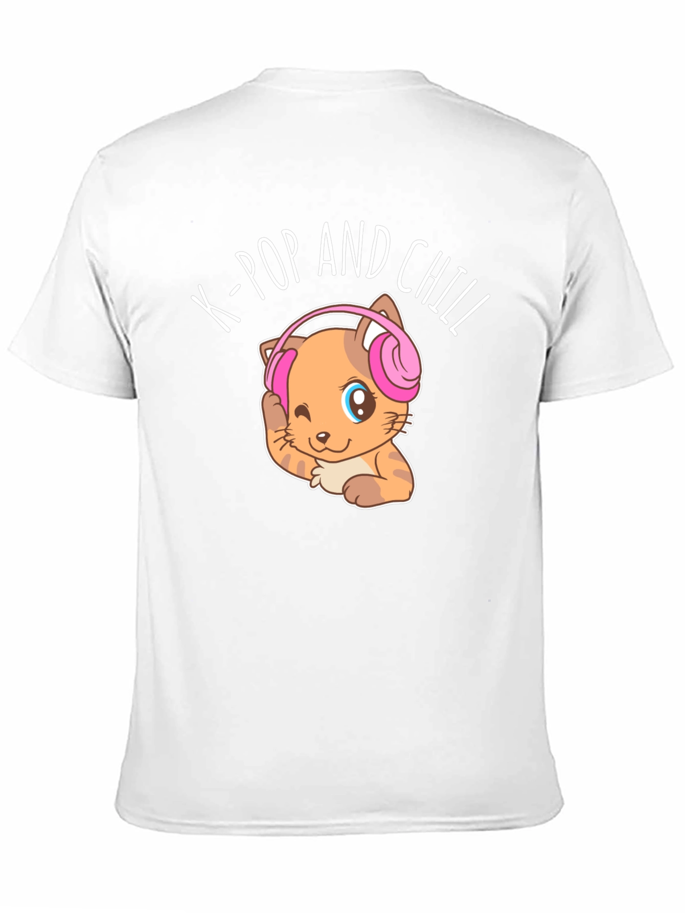 K-Pop and Chill Cat Graphic Tee