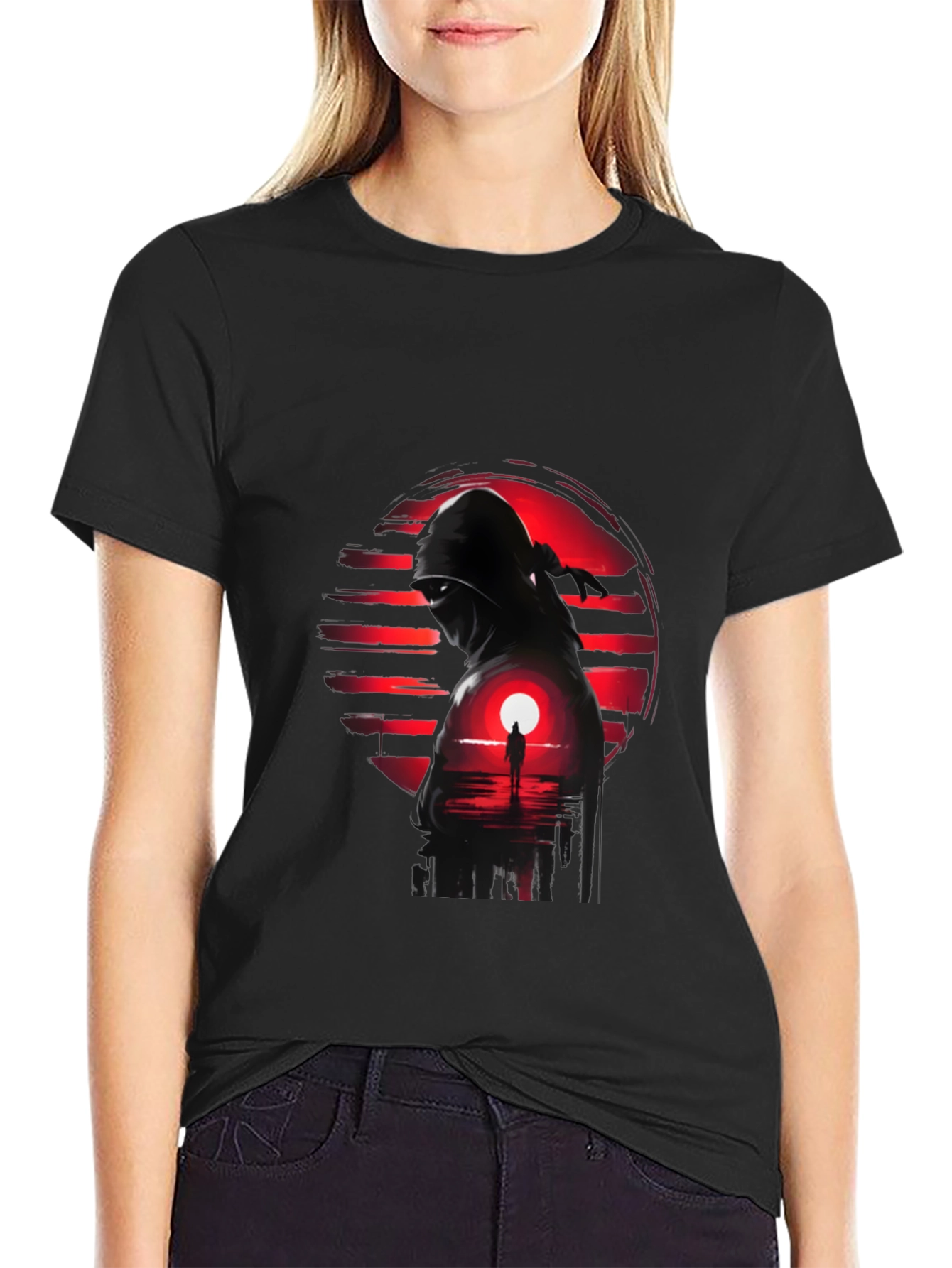 Ninja Sunset Graphic Tee - Cool Graphic T-Shirt