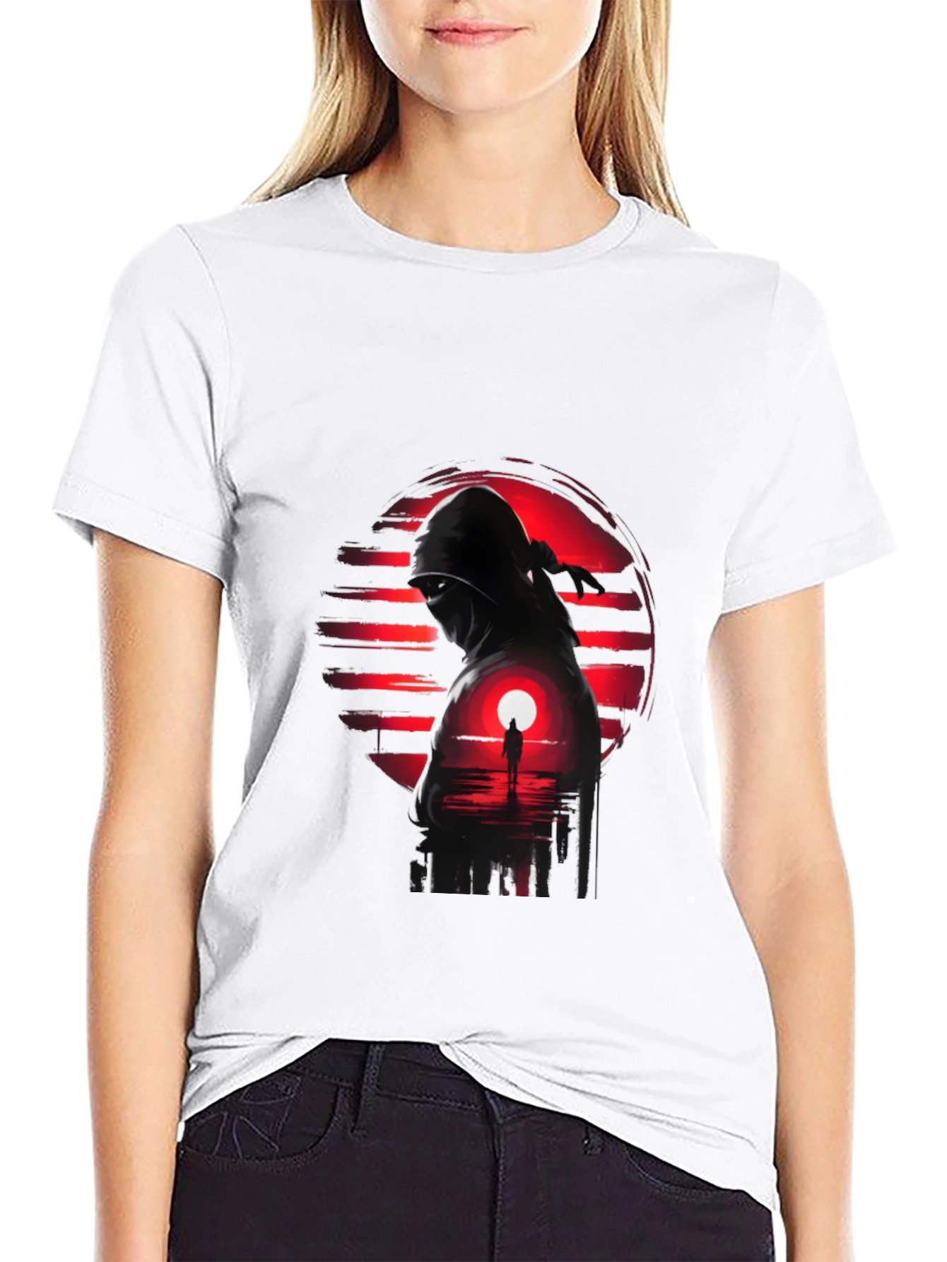 Ninja Sunset Graphic Tee - Cool Graphic T-Shirt
