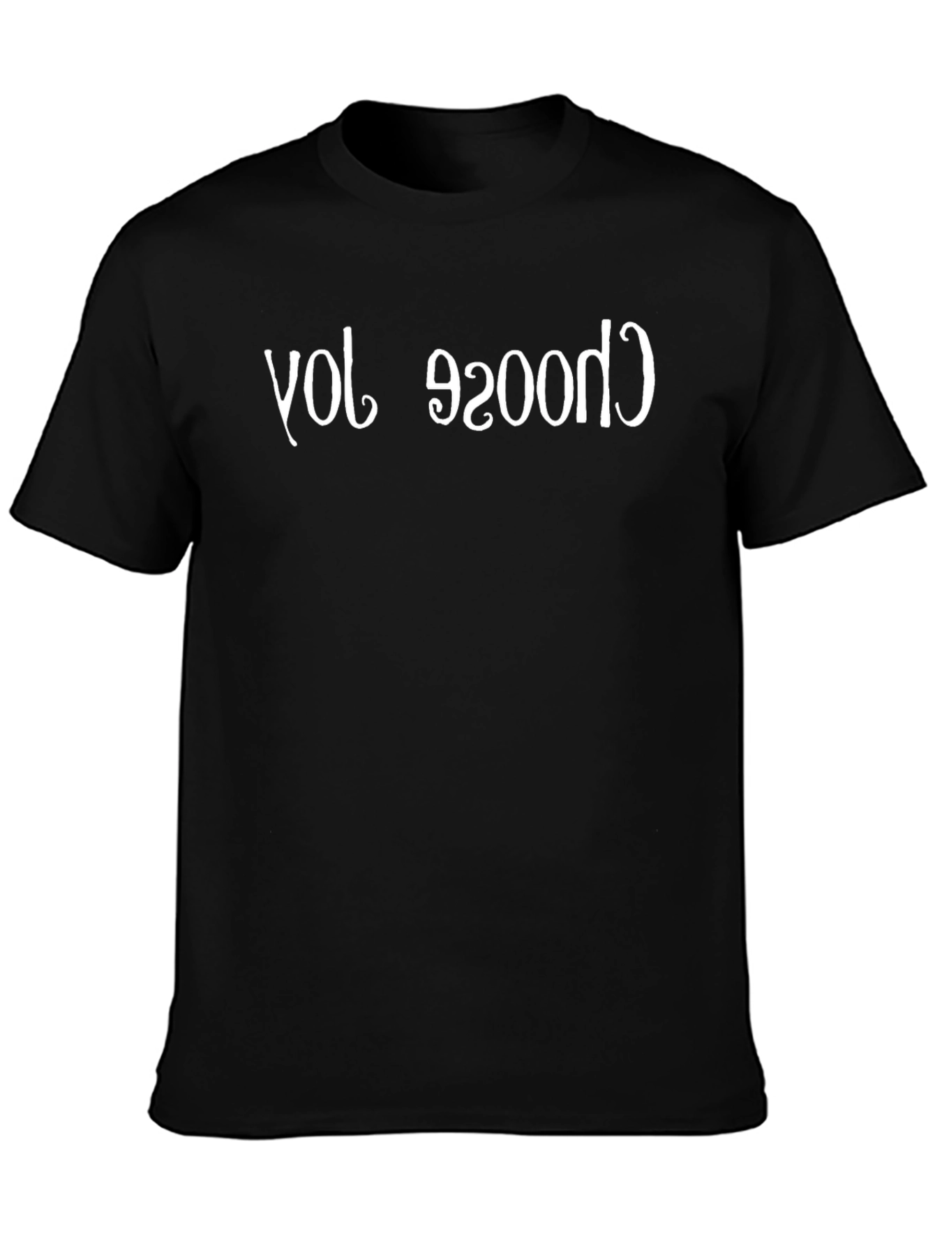 Choose Joy Graphic Tee - Black Cotton T-Shirt
