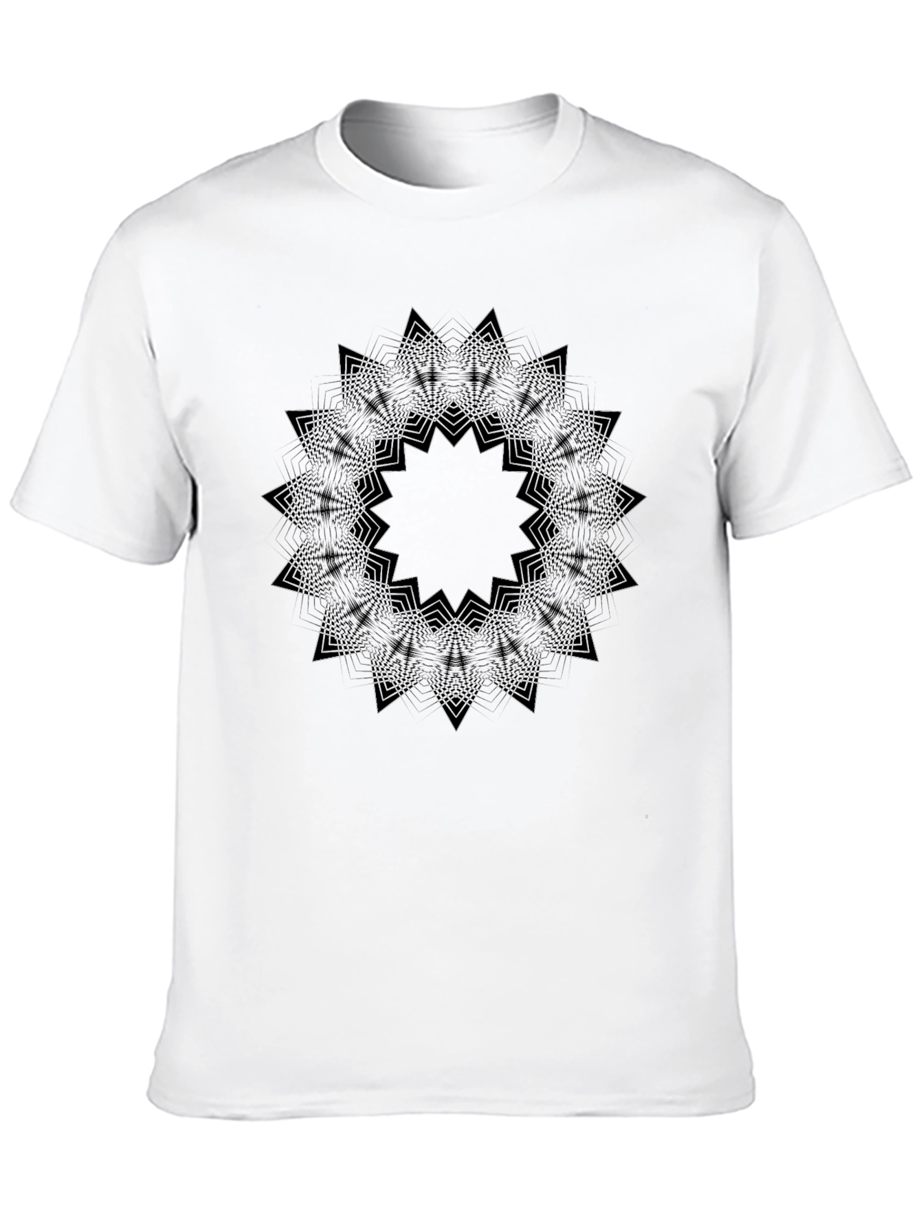 Geometric Mandala Black Graphic Tee