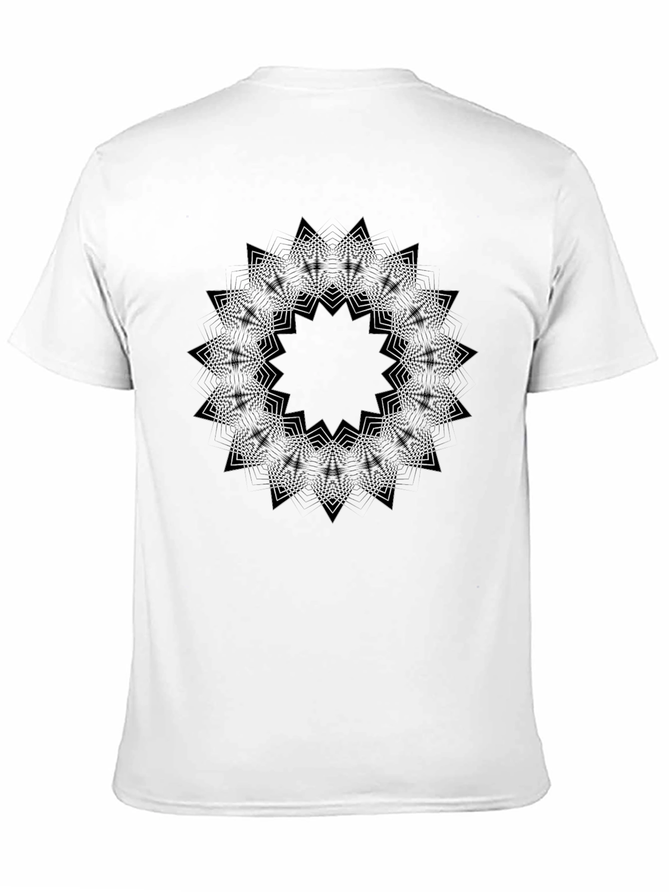 Geometric Mandala Black Graphic Tee