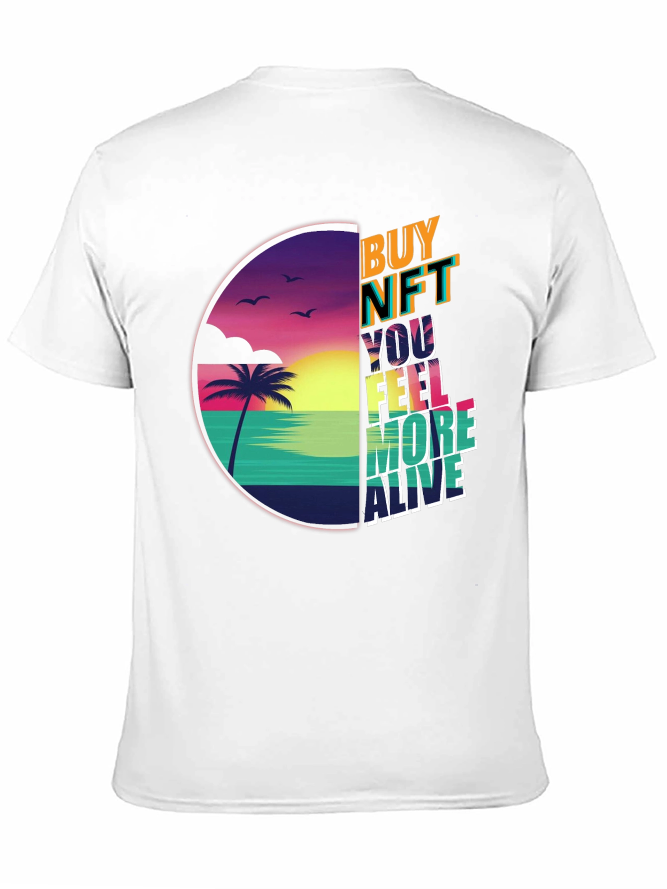 Buy NFT T-Shirt: Beach Vibes & Crypto Style