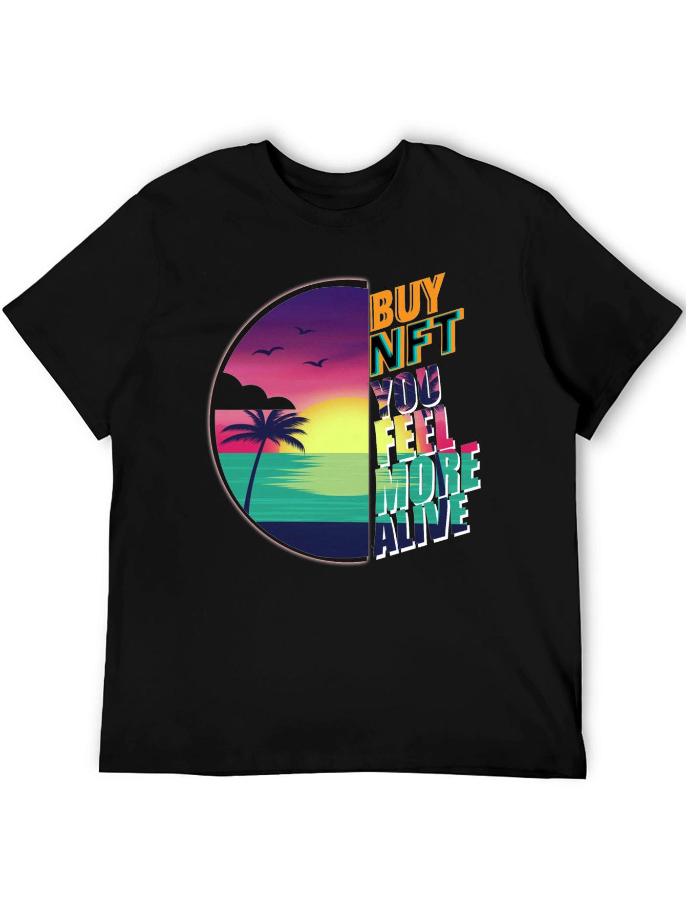 Buy NFT T-Shirt: Beach Vibes & Crypto Style