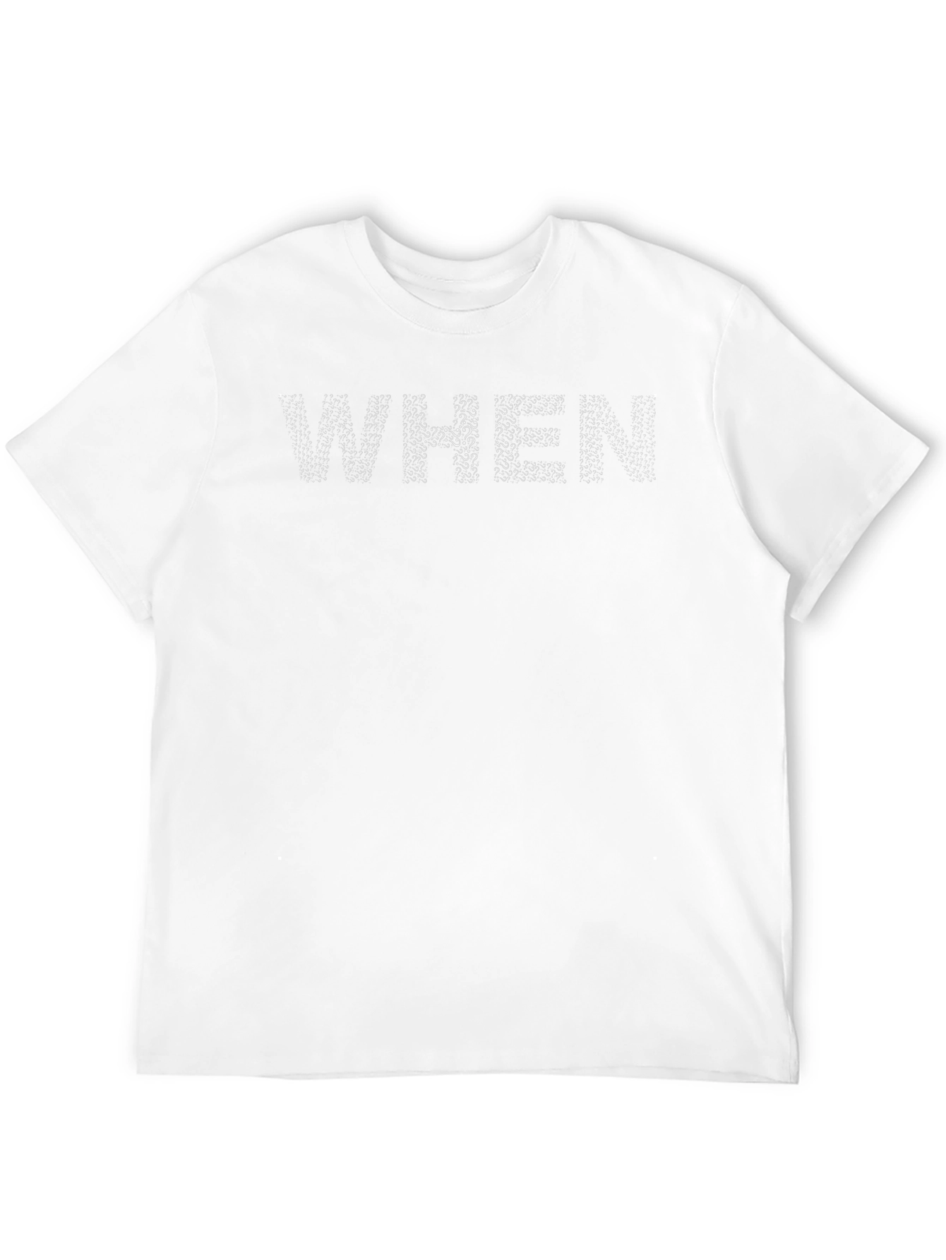 When? Black T-Shirt with Question Mark Design