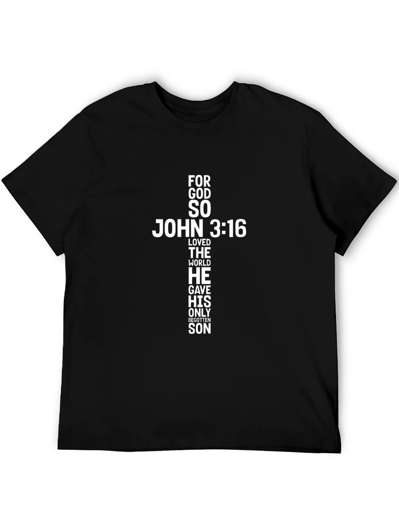 John 3:16 Graphic Tee - Black