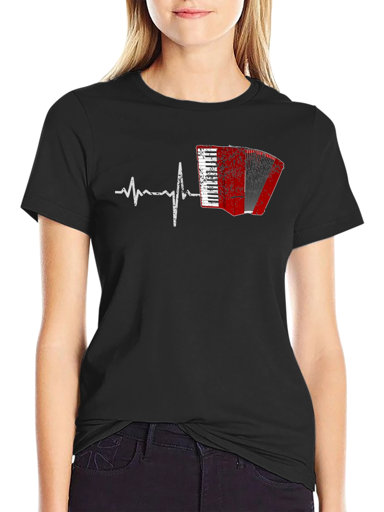 Accordion Heartbeat T-Shirt - Musician Tee