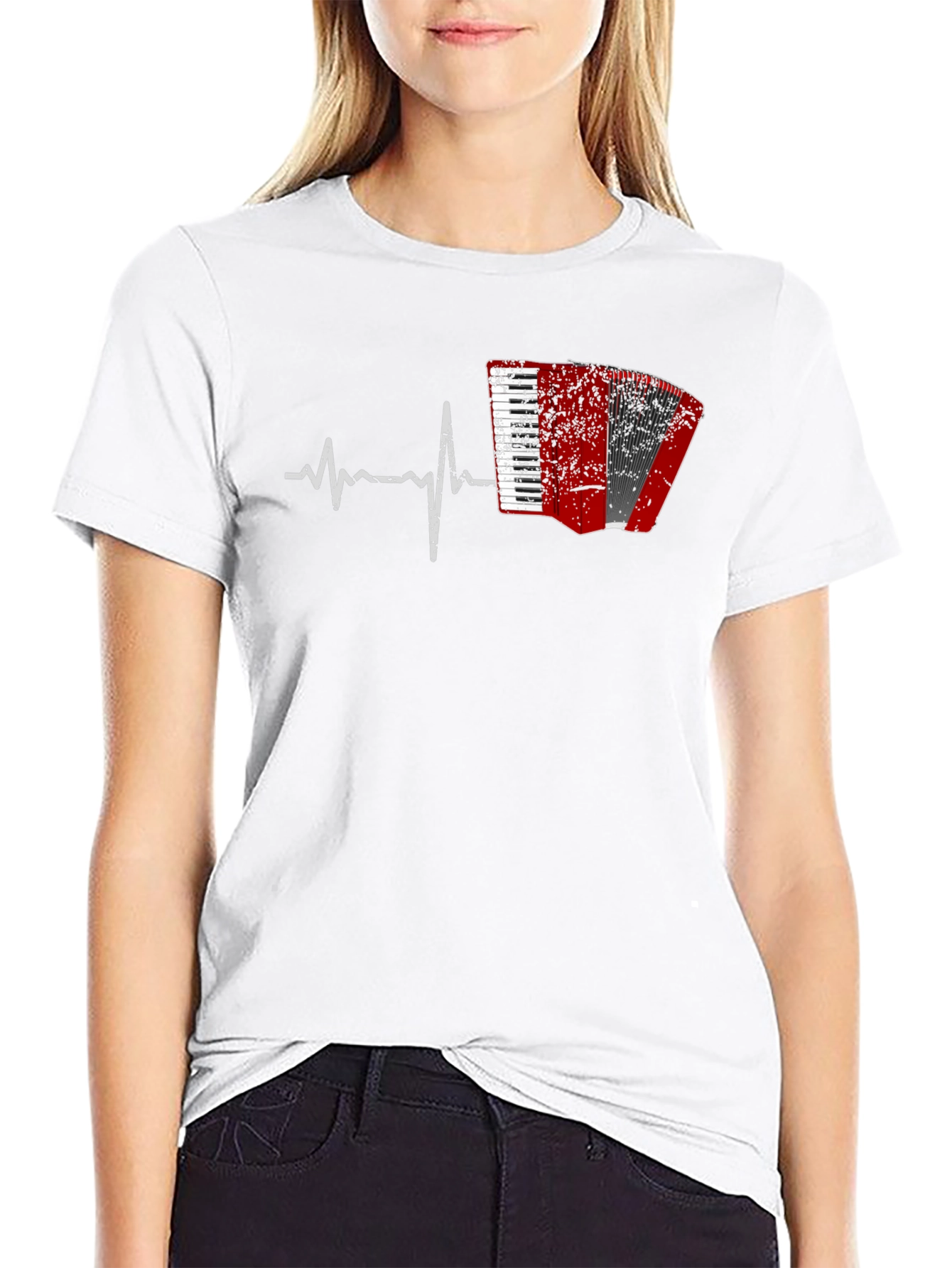 Accordion Heartbeat T-Shirt - Musician Tee