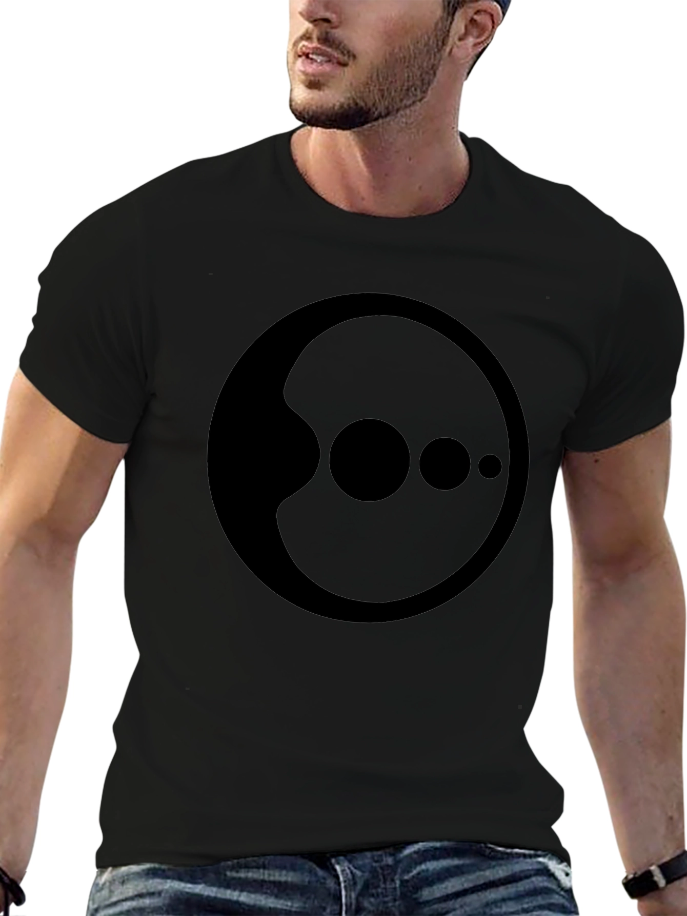 Abstract Graphic Black T-Shirt