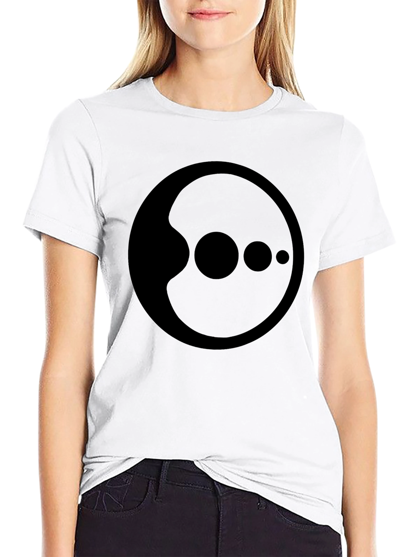 Abstract Graphic Black T-Shirt