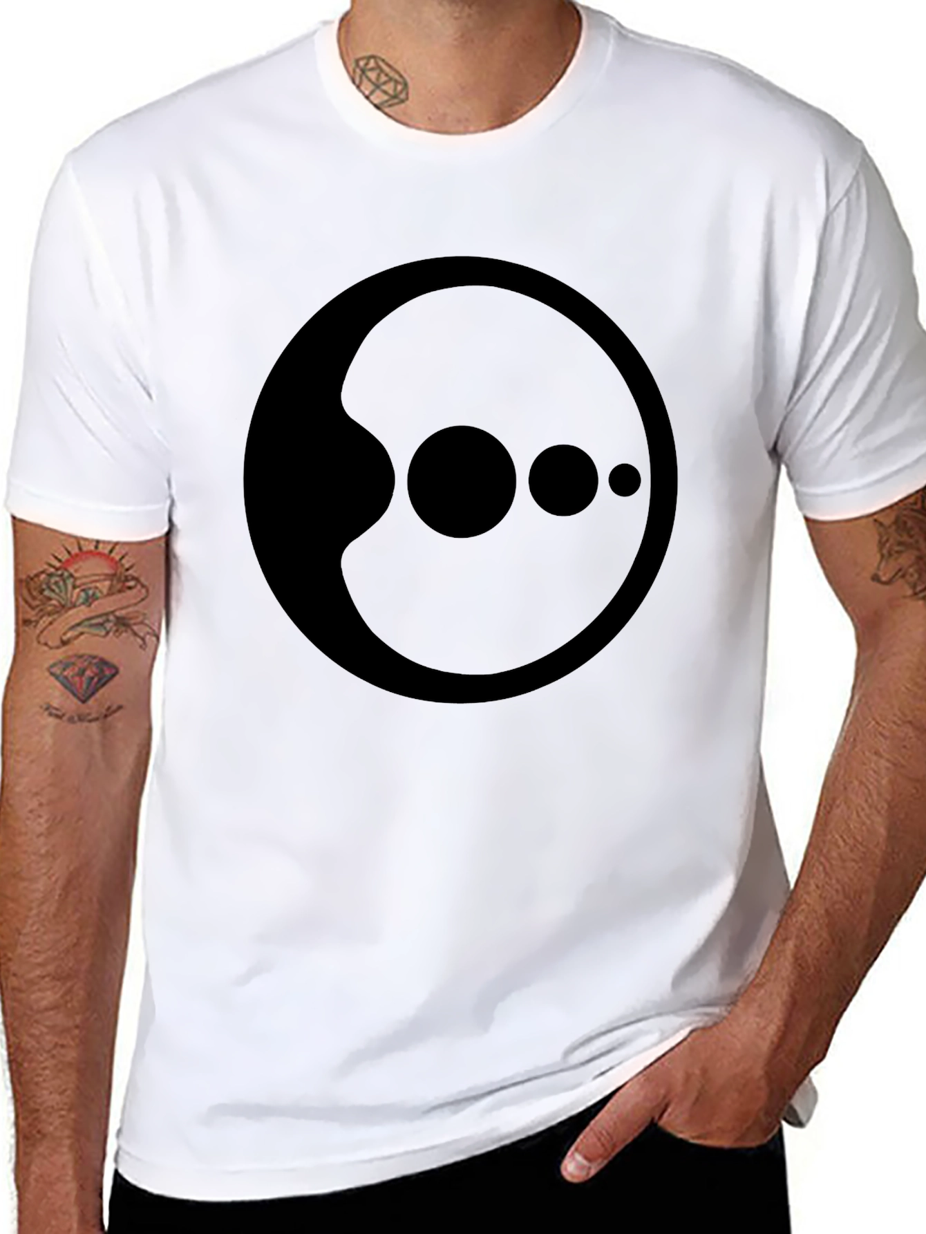 Abstract Graphic Black T-Shirt