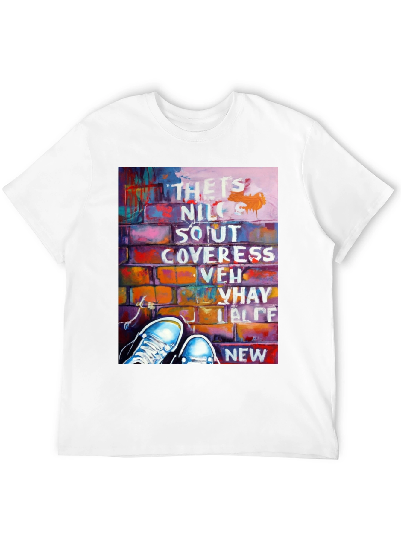 Urban Graffiti Brick Wall T-Shirt