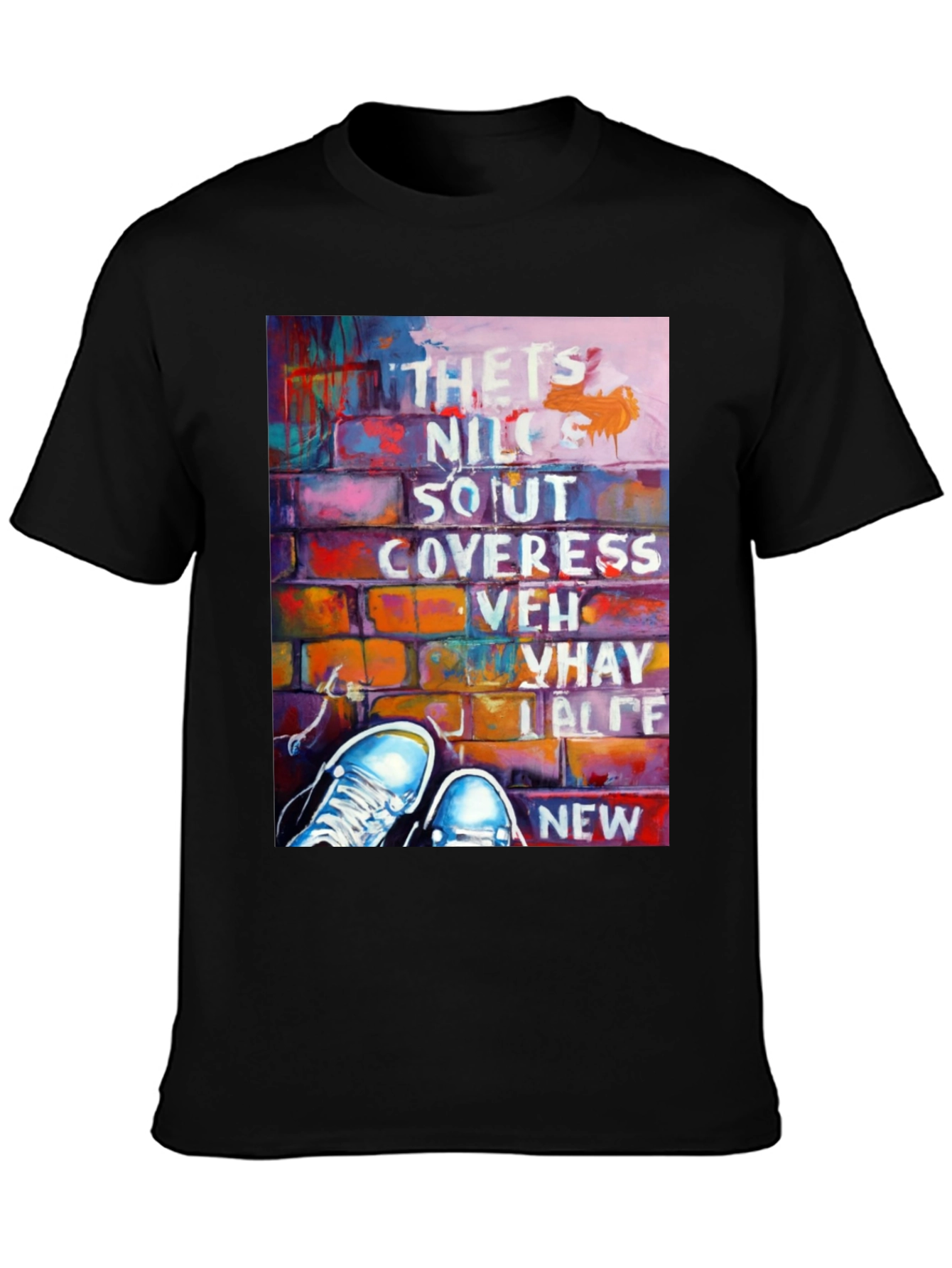 Urban Graffiti Brick Wall T-Shirt