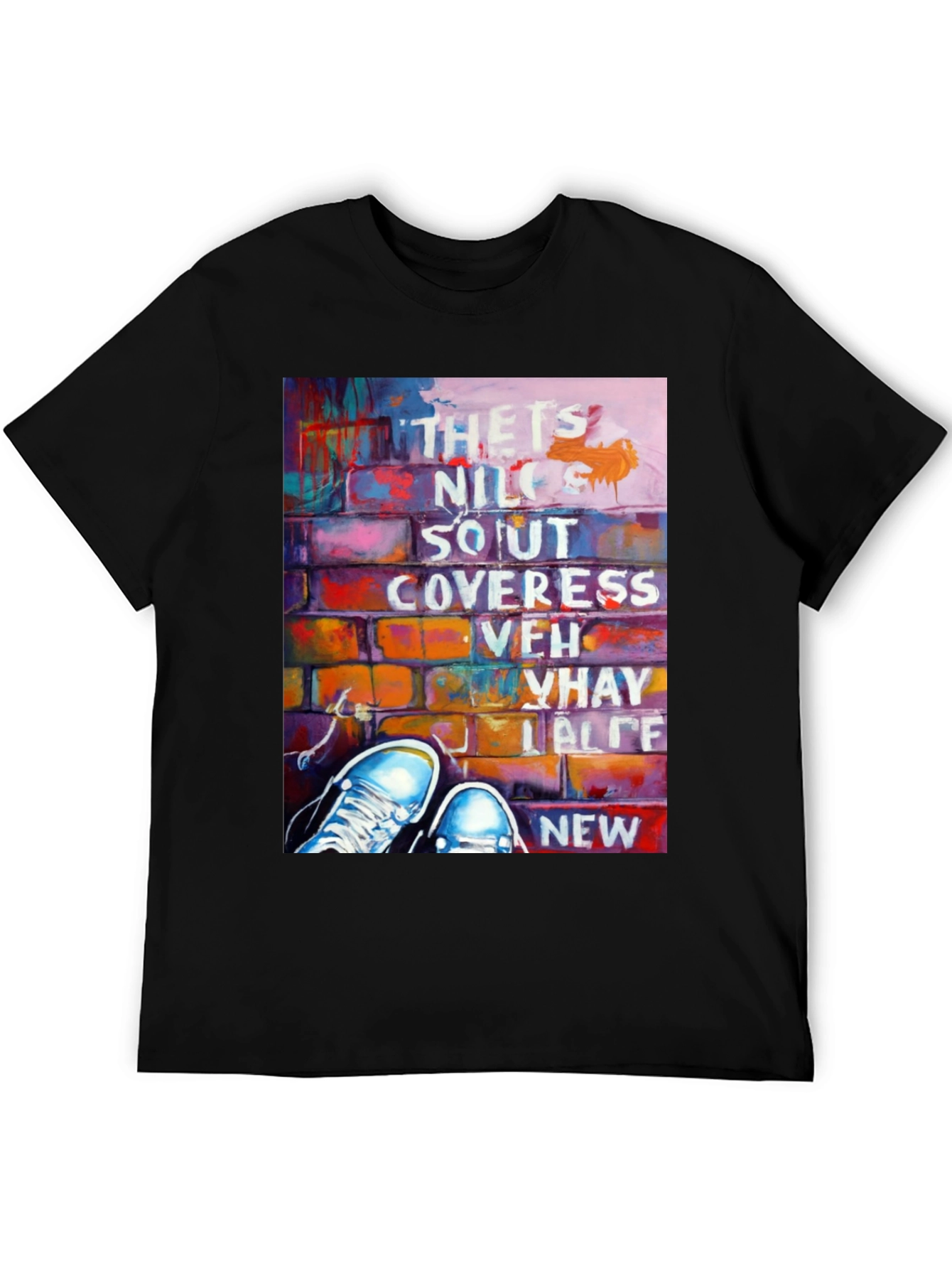 Urban Graffiti Brick Wall T-Shirt