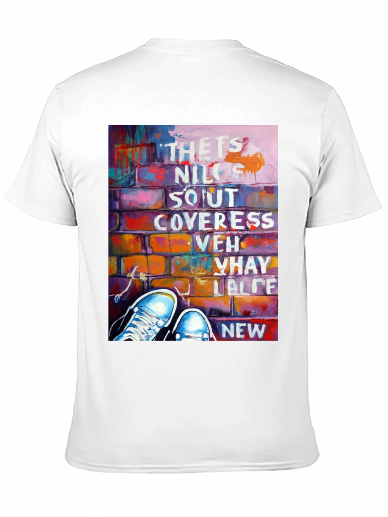 Urban Graffiti Brick Wall T-Shirt