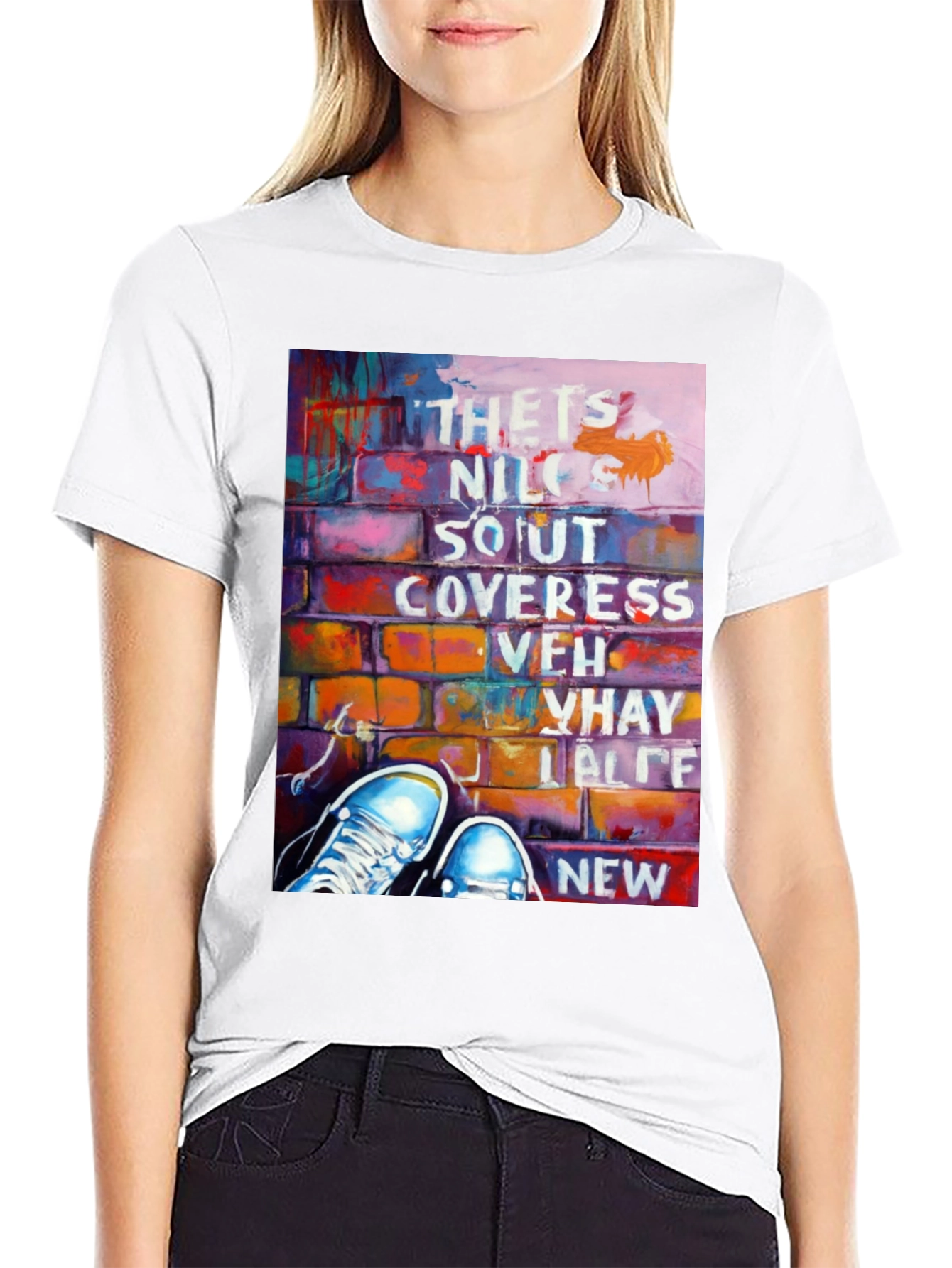 Urban Graffiti Brick Wall T-Shirt