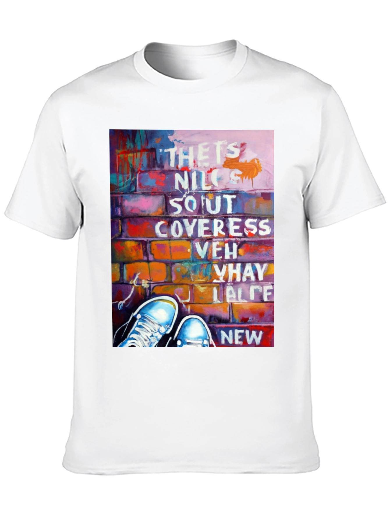 Urban Graffiti Brick Wall T-Shirt