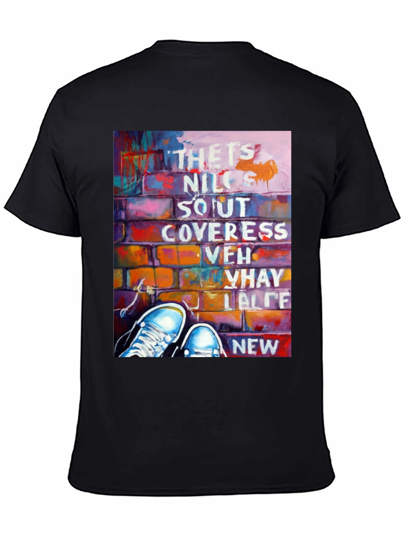 Urban Graffiti Brick Wall T-Shirt