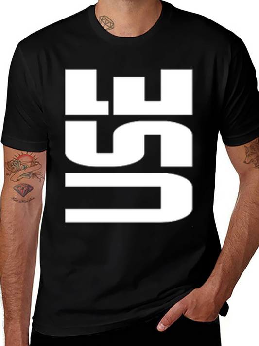 Bold USE Graphic Tee - Black Cotton T-Shirt