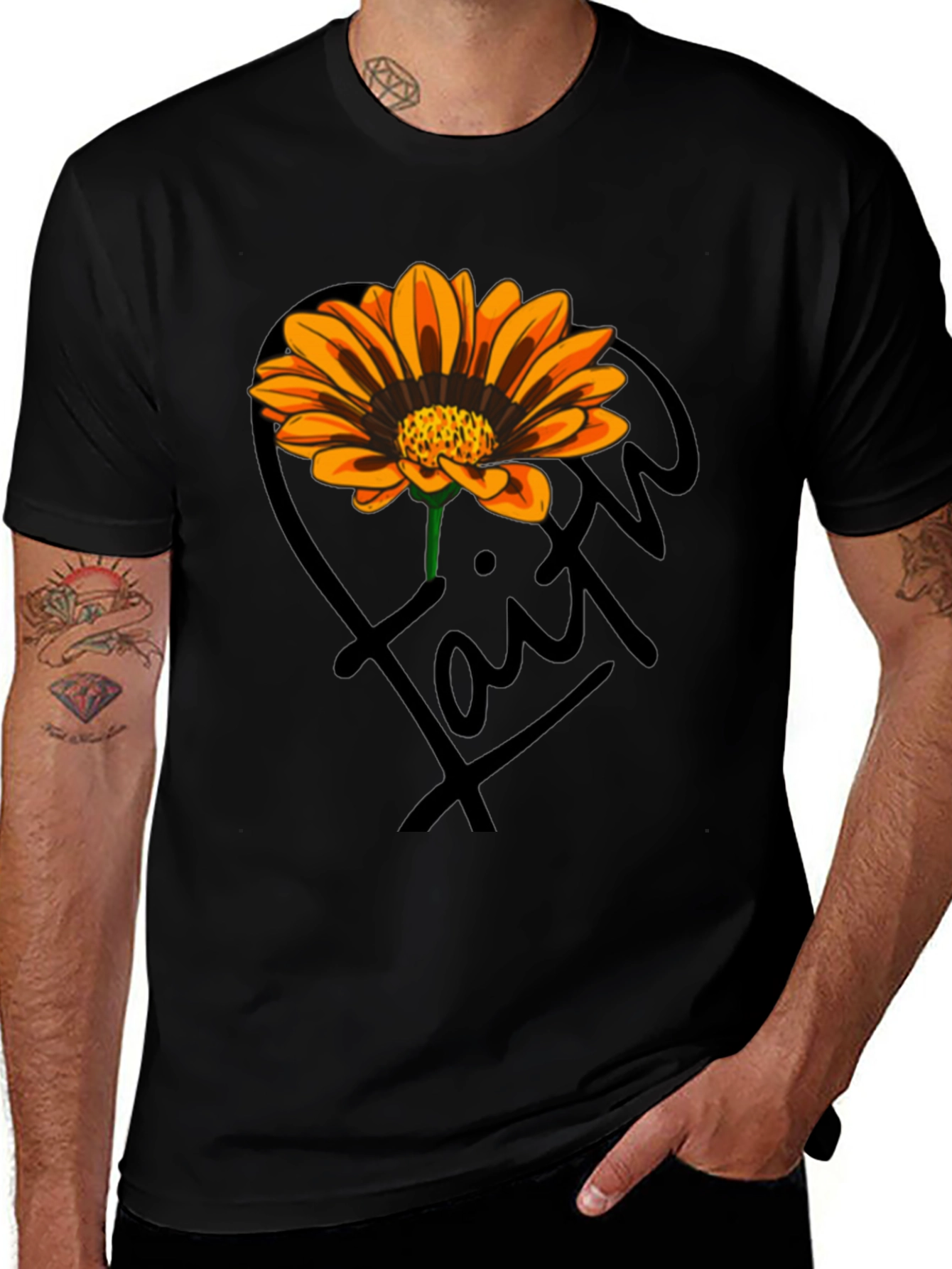 Faith Sunflower Graphic T-Shirt