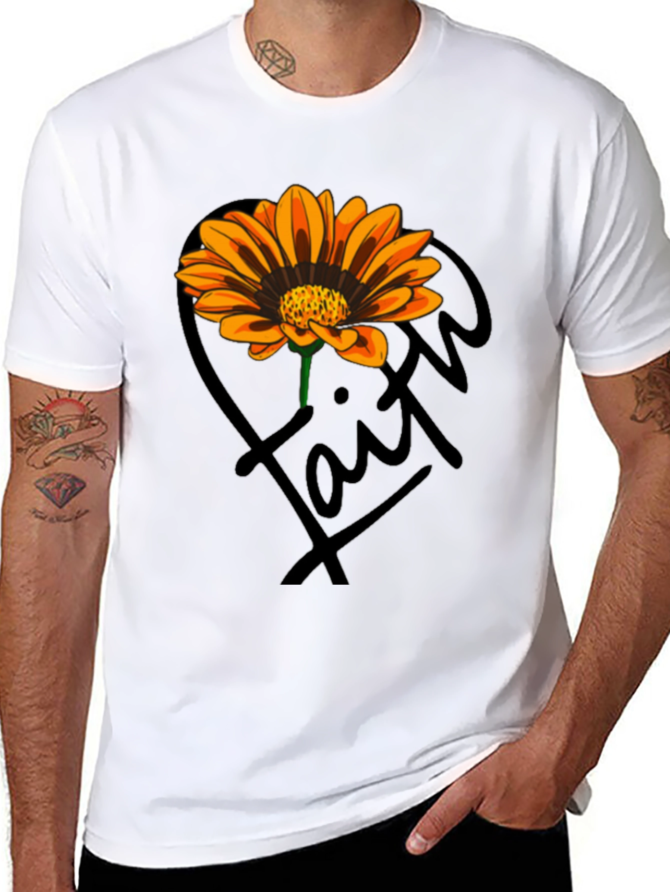 Faith Sunflower Graphic T-Shirt