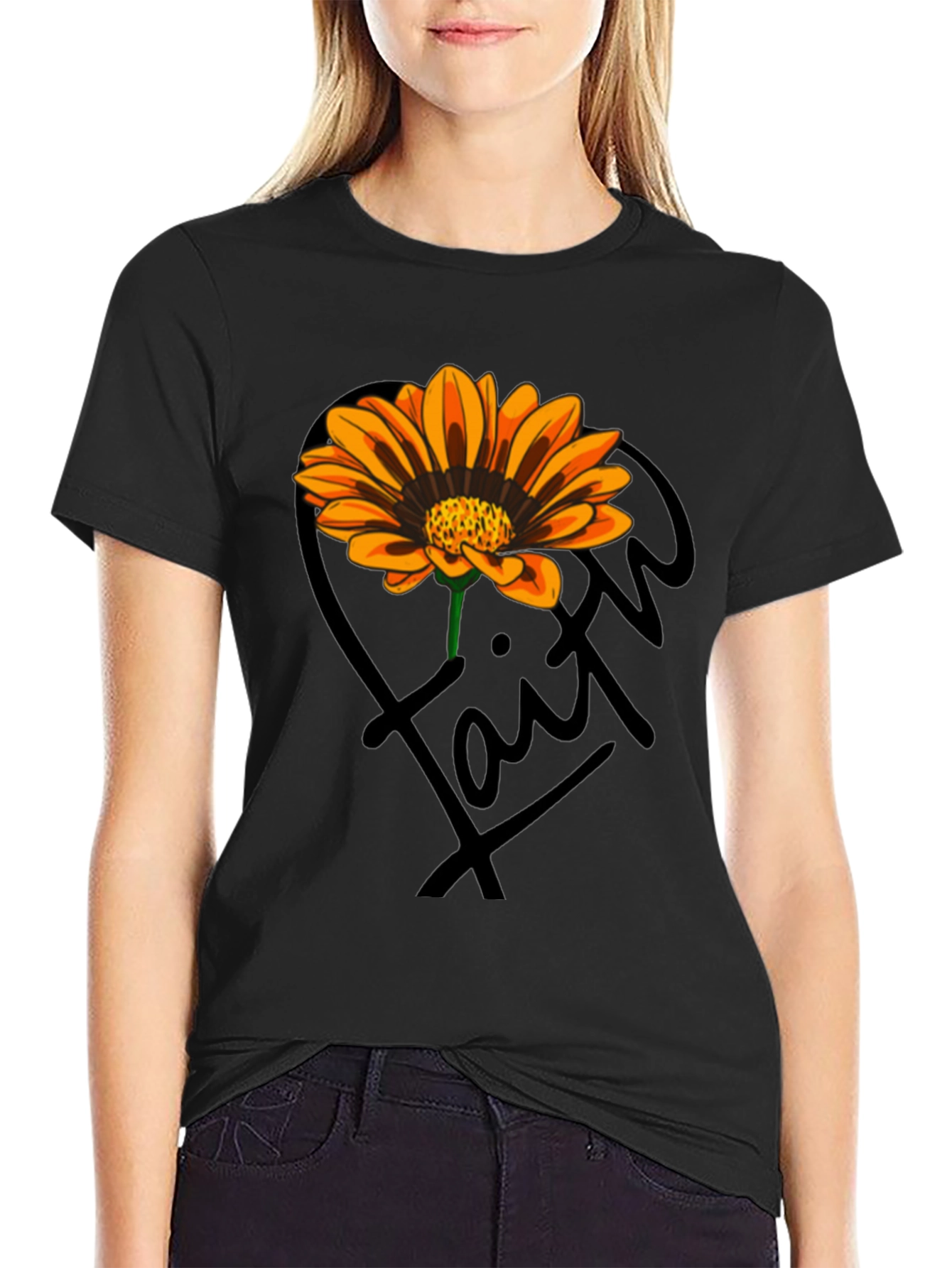 Faith Sunflower Graphic T-Shirt