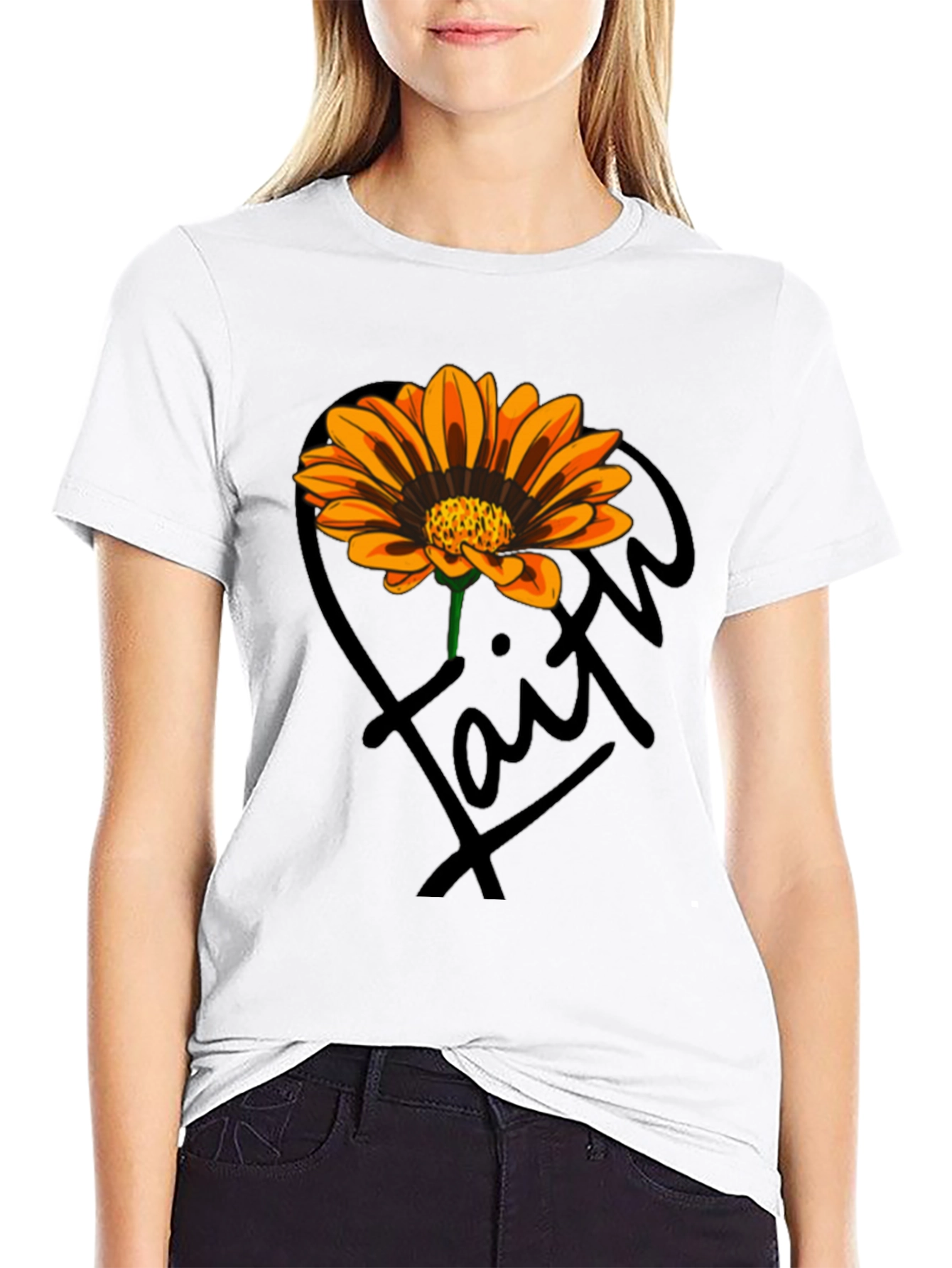 Faith Sunflower Graphic T-Shirt