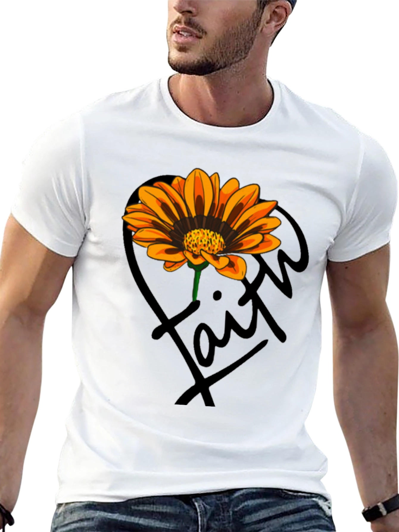 Faith Sunflower Graphic T-Shirt