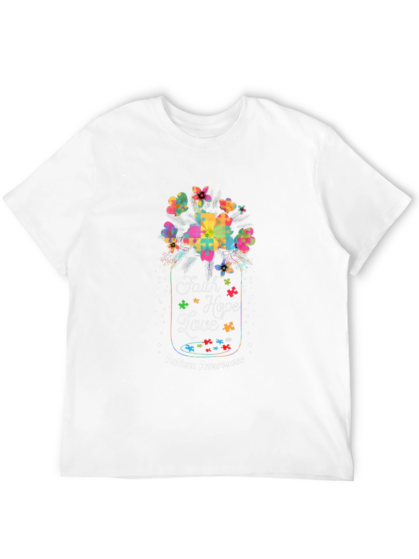 Faith Hope Love Autism Awareness T-Shirt