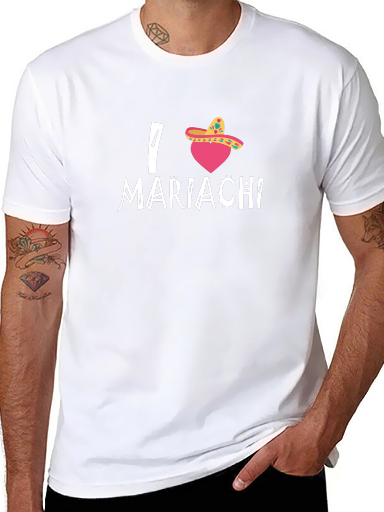 I Heart Mariachi Black T-Shirt