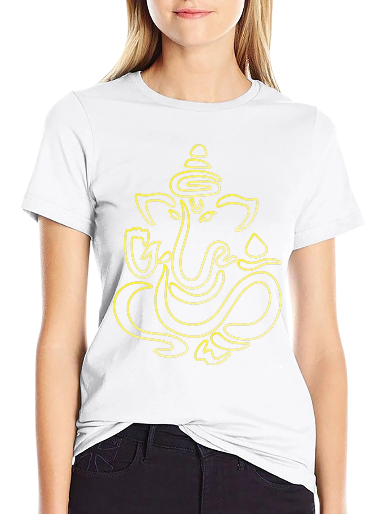 Ganesha Graphic Tee - Stylish Black Cotton T-Shirt